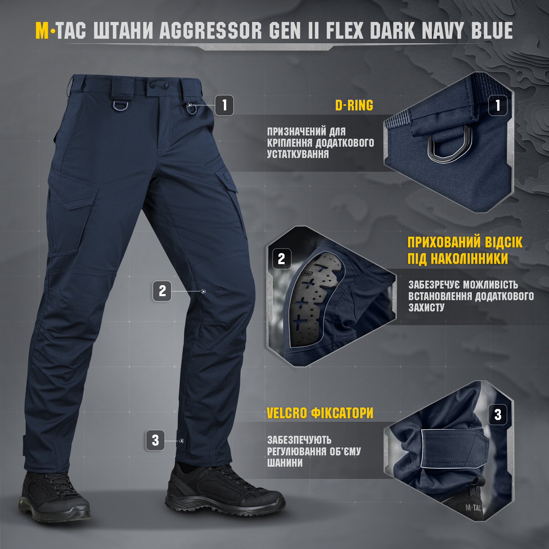 M-Tac брюки Aggressor Gen II Flex Dark Navy Blue — 8