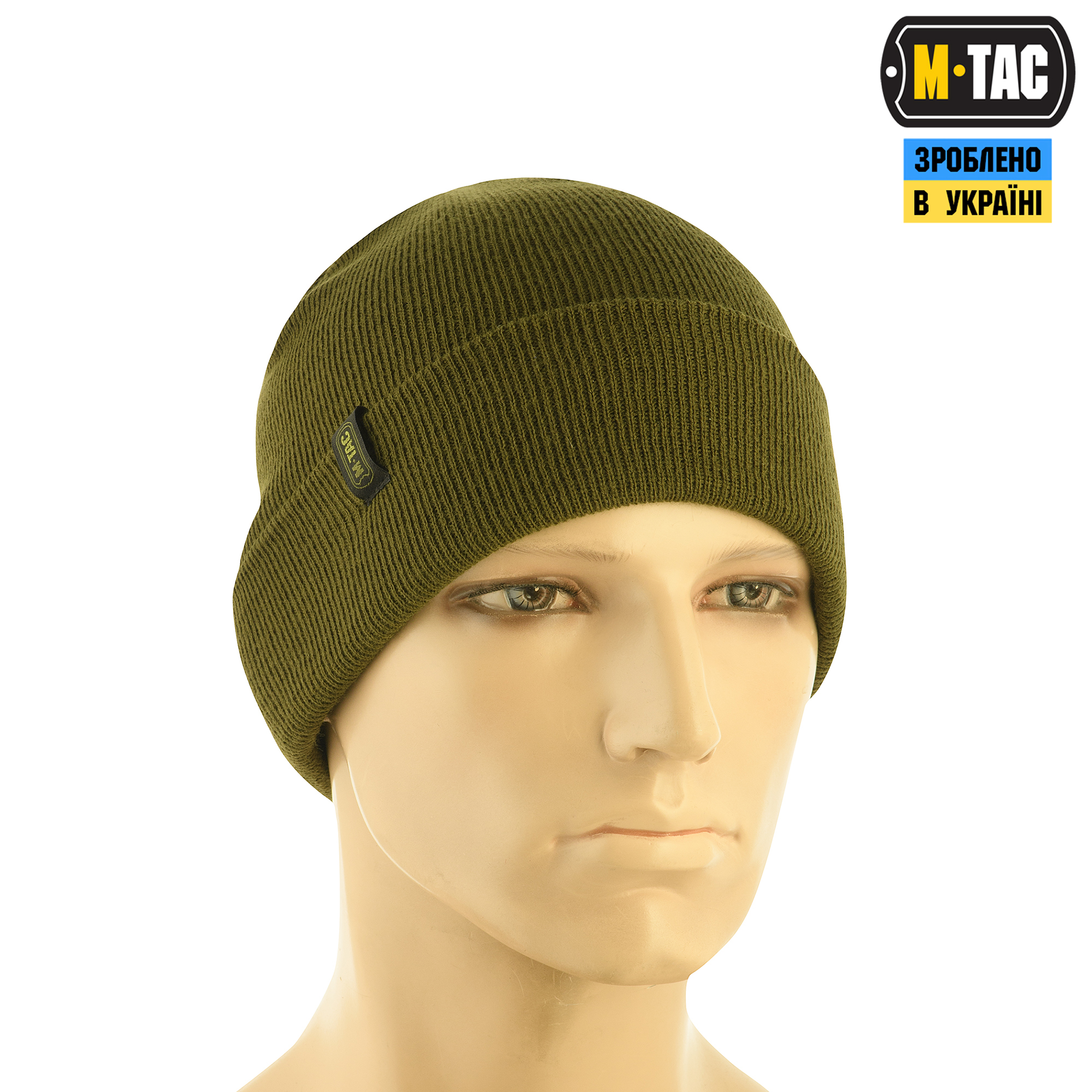 M-Tac шапка тонкая вязка 100% акрил Olive — 5