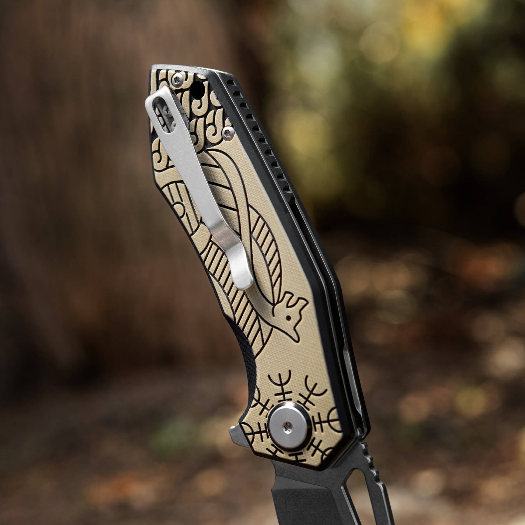 M-Tac нож складной Type 12 Scandinavian Stonewash Black/Sand — 19
