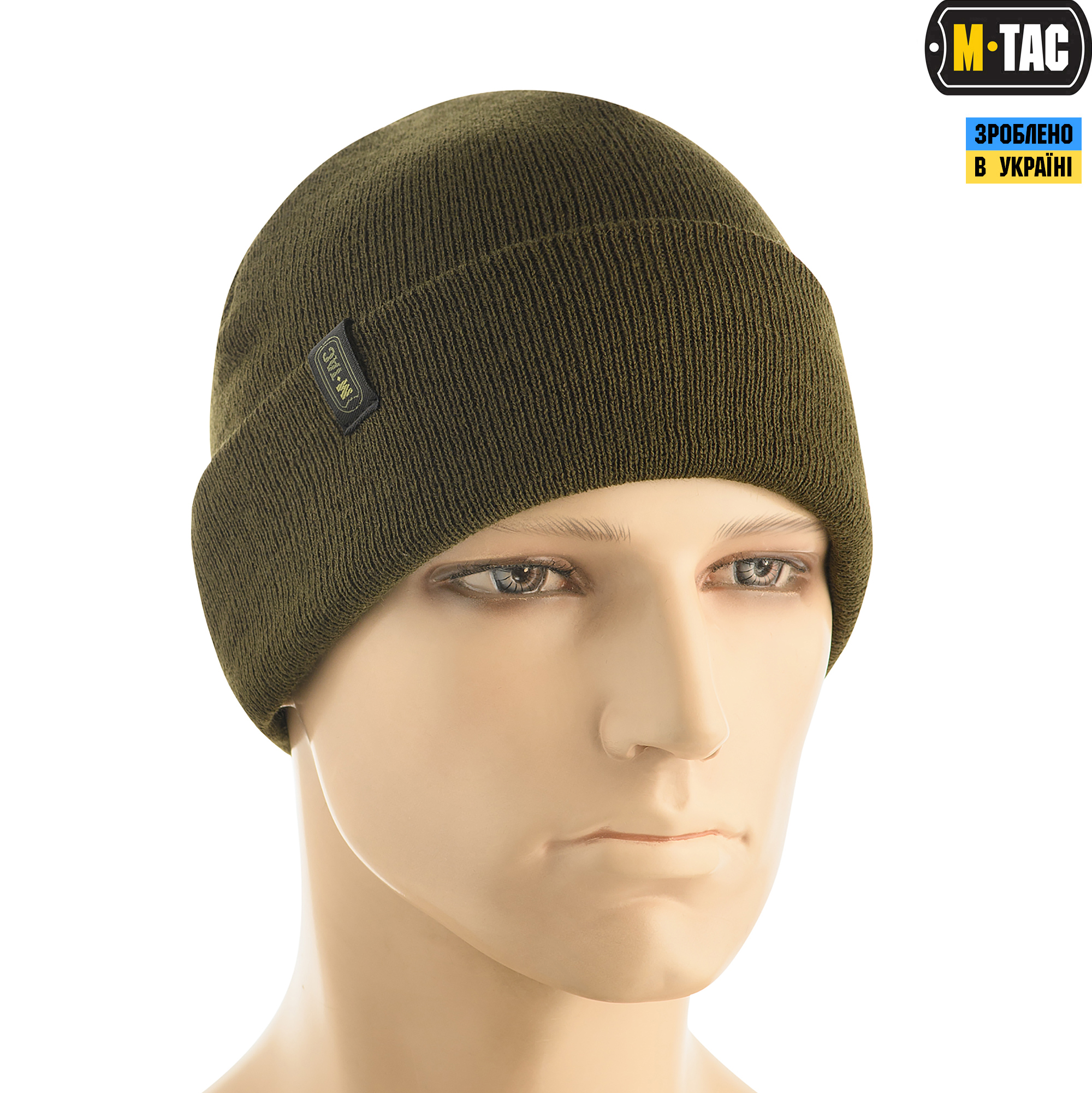 M-Tac шапка тонкая вязка 100% акрил Dark Olive — 4