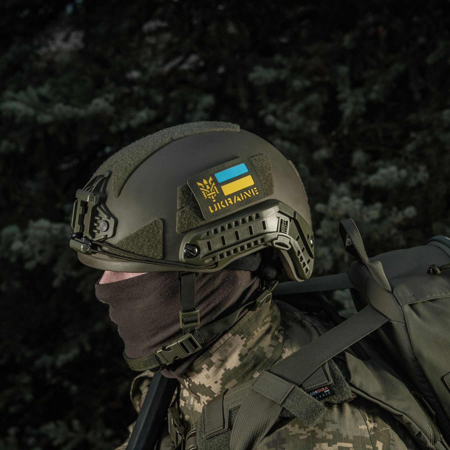 M-Tac нашивка Ukraine (с Тризубом) Laser Cut Ranger Green/Yellow/Blue/GID — 14