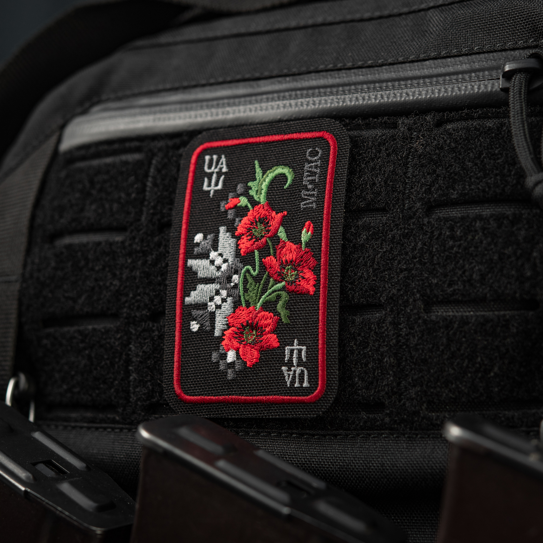 M-Tac нашивка Орнамент Мак (вышивка) Black/Red — 7