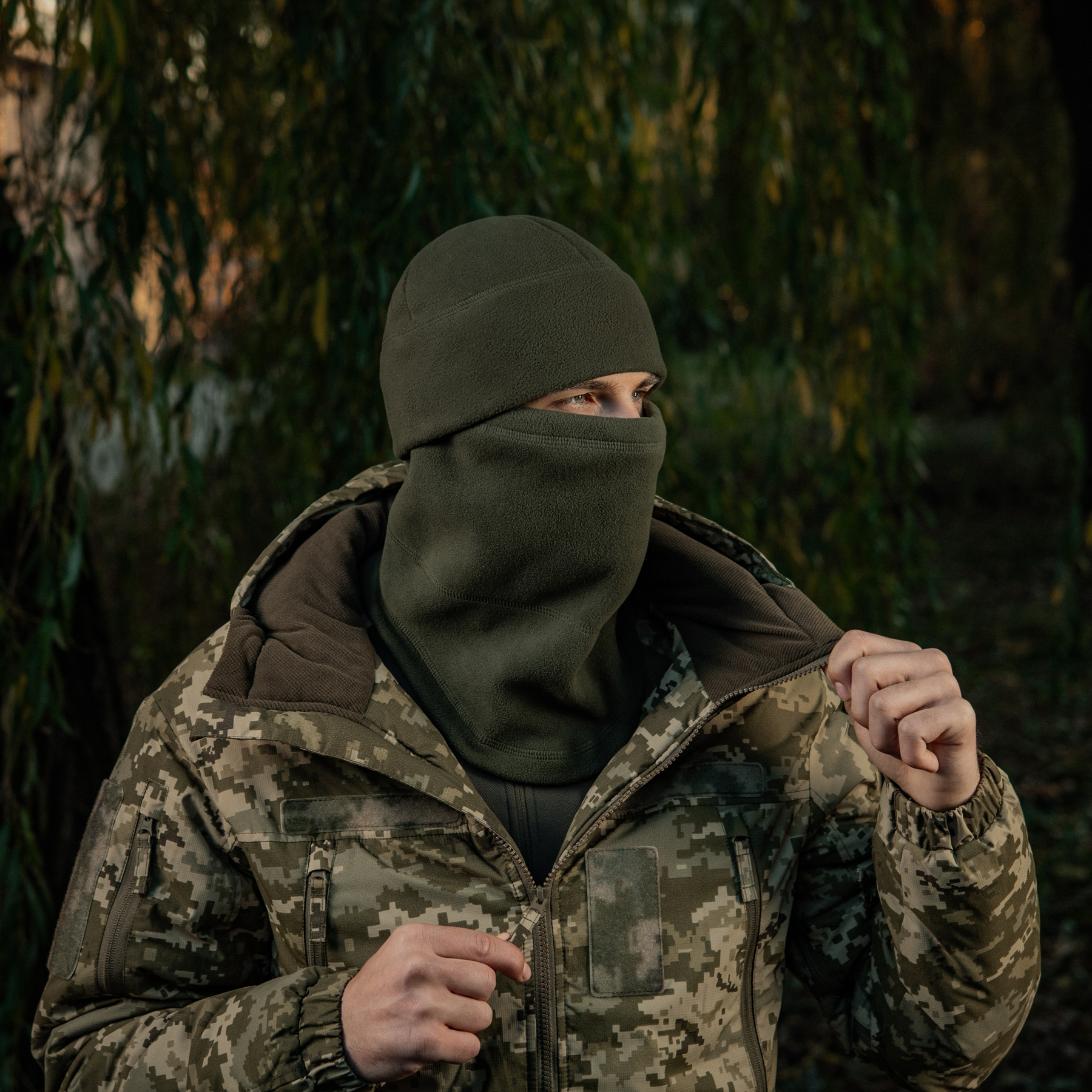 M-Tac шарф-труба анатомический с затяжкой Elite флис (320г/м2) Army Olive — 13
