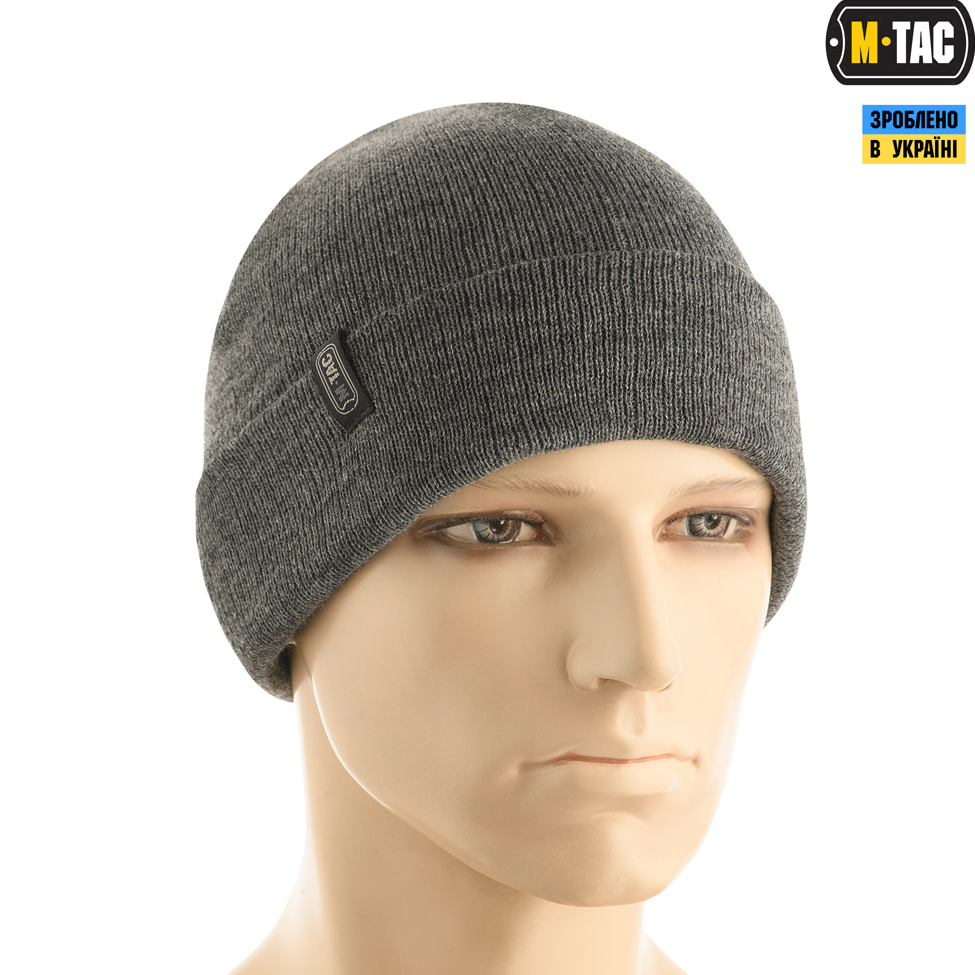 M-Tac шапка тонкая вязка 100% акрил Grey — 4