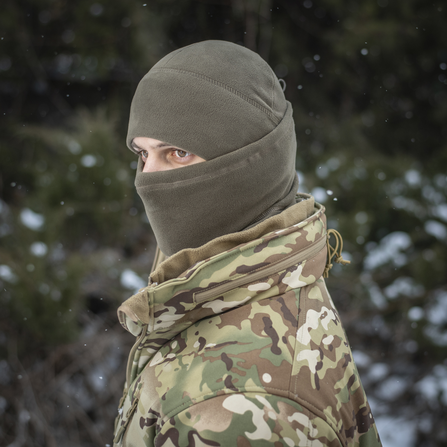 M-Tac шарф-труба анатомический с затяжкой Polartec Dark Olive — 16
