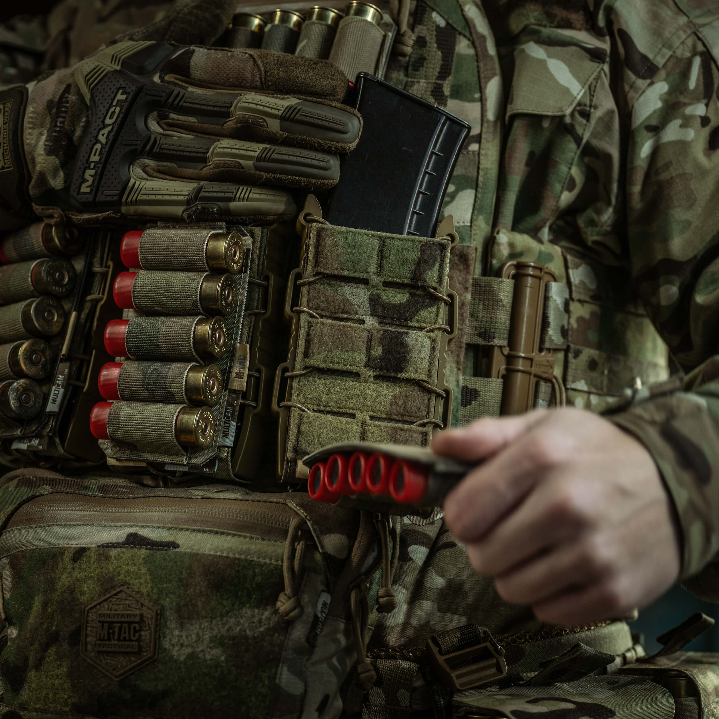 M-Tac патронташ на липучке для патронов 12 калибра Multicam — 24