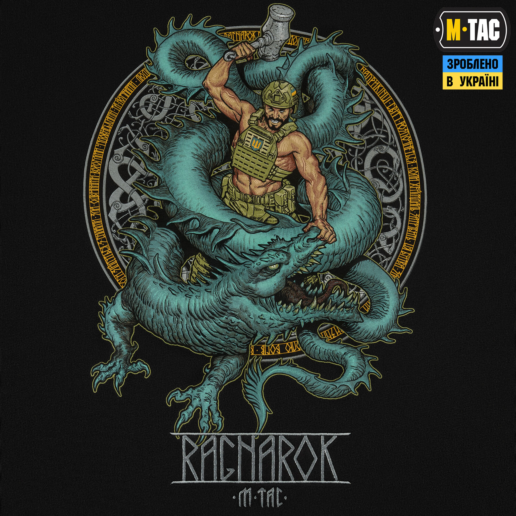 M-Tac кофта Hoodie Ragnarok Cotton Hard Black — 10