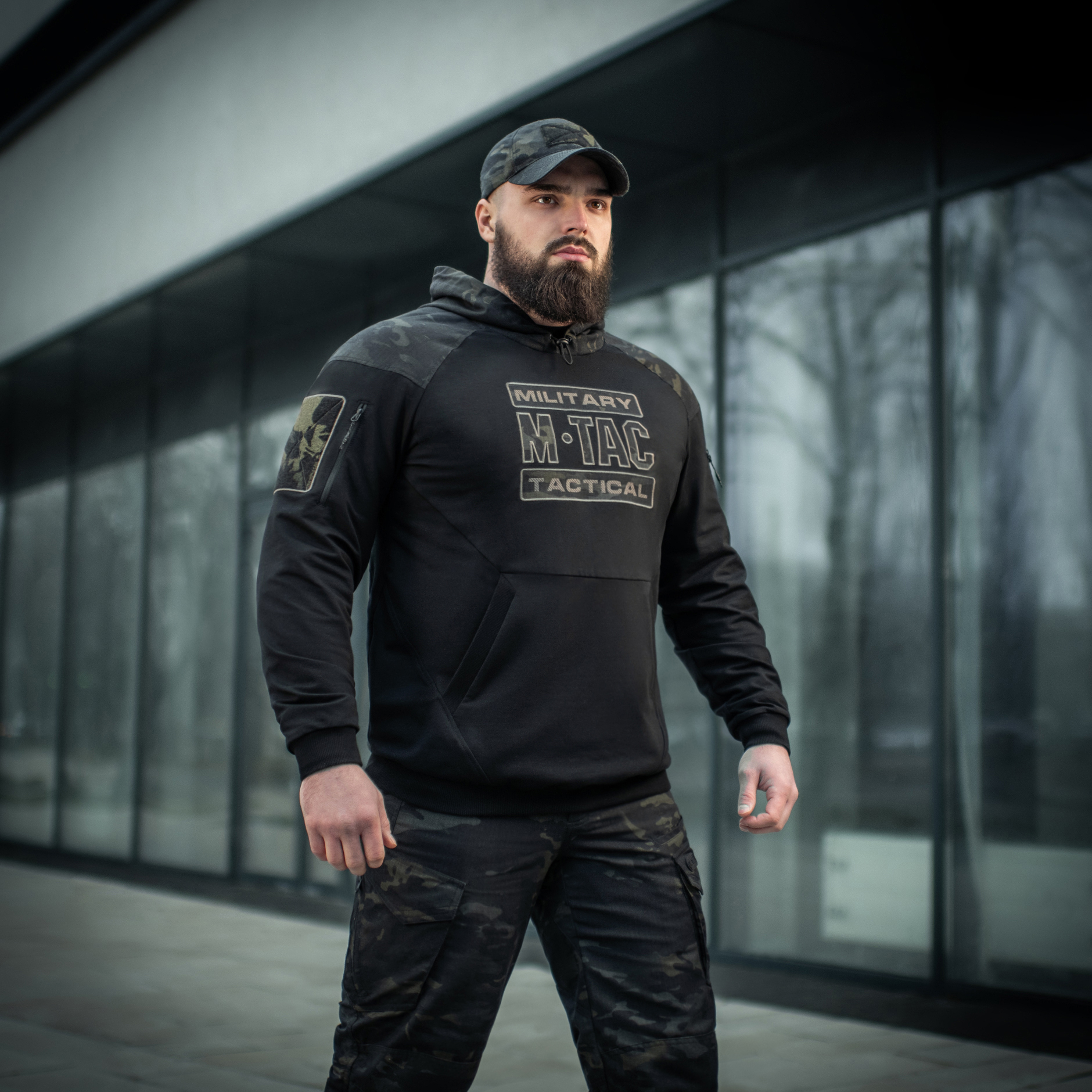 M-Tac кофта Hoodie Combat Black Multicam — 10