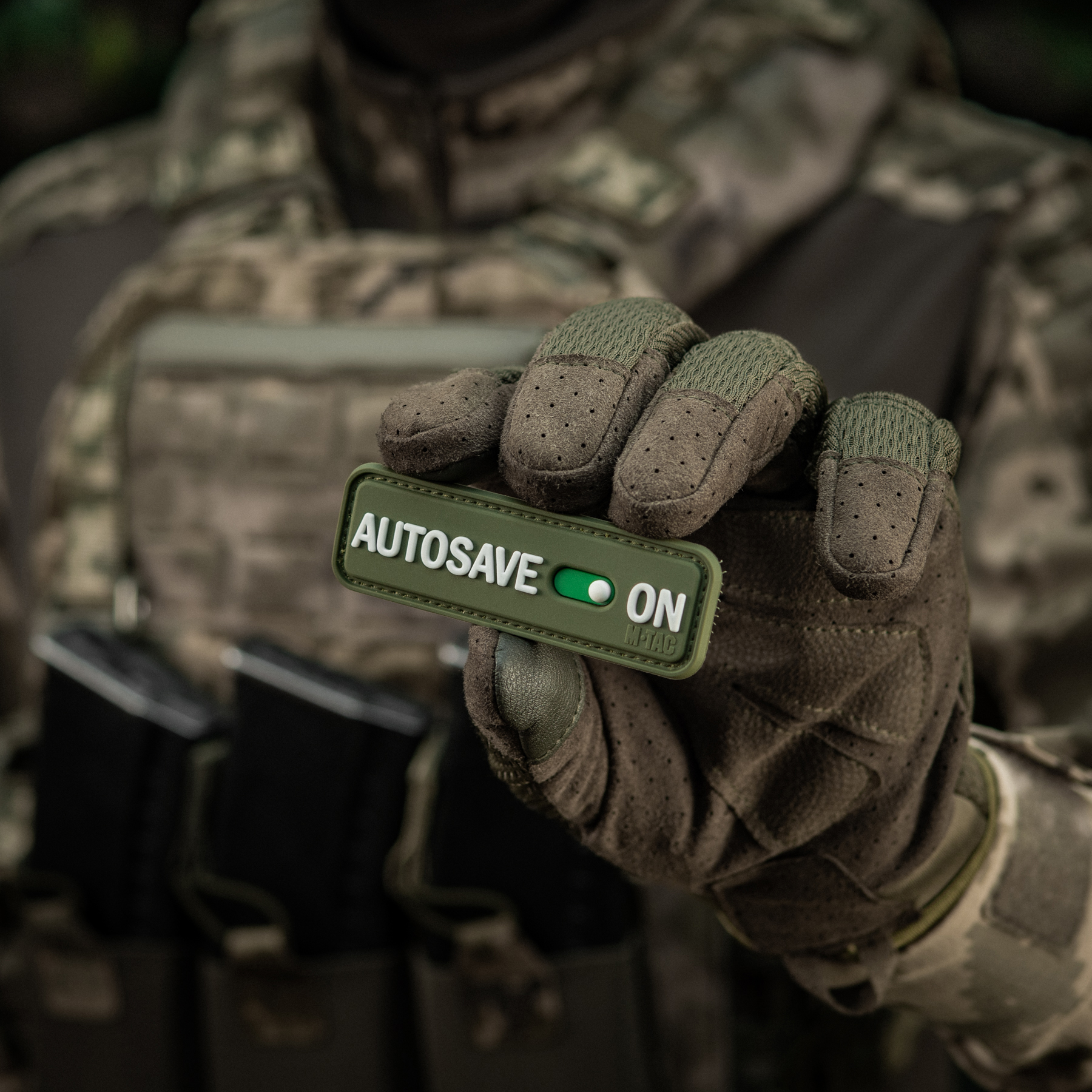 M-Tac нашивка Autosave PVC Olive — 12