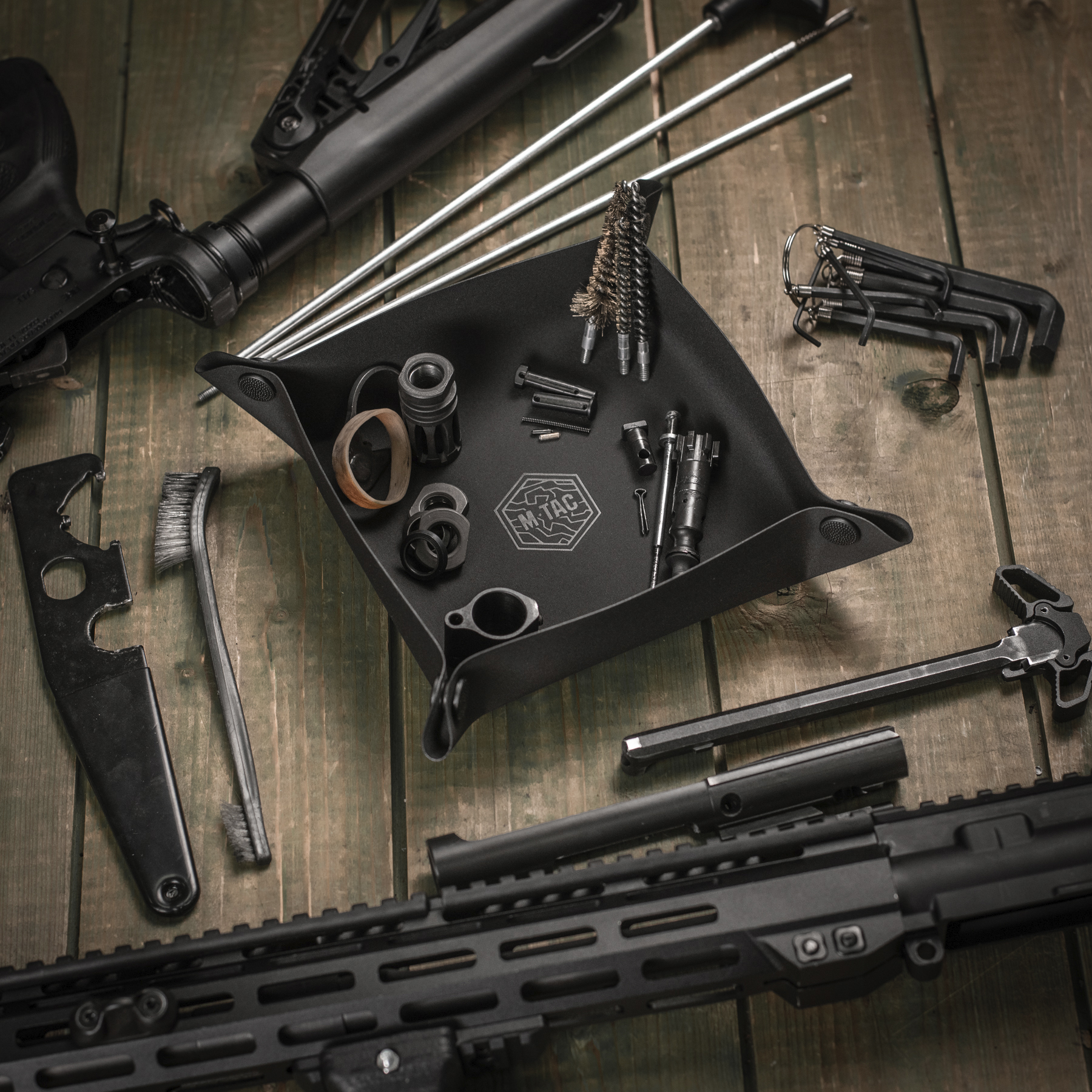 M-Tac лоток для обслуживания оружия в полевых условиях 24х24 см Black — 5