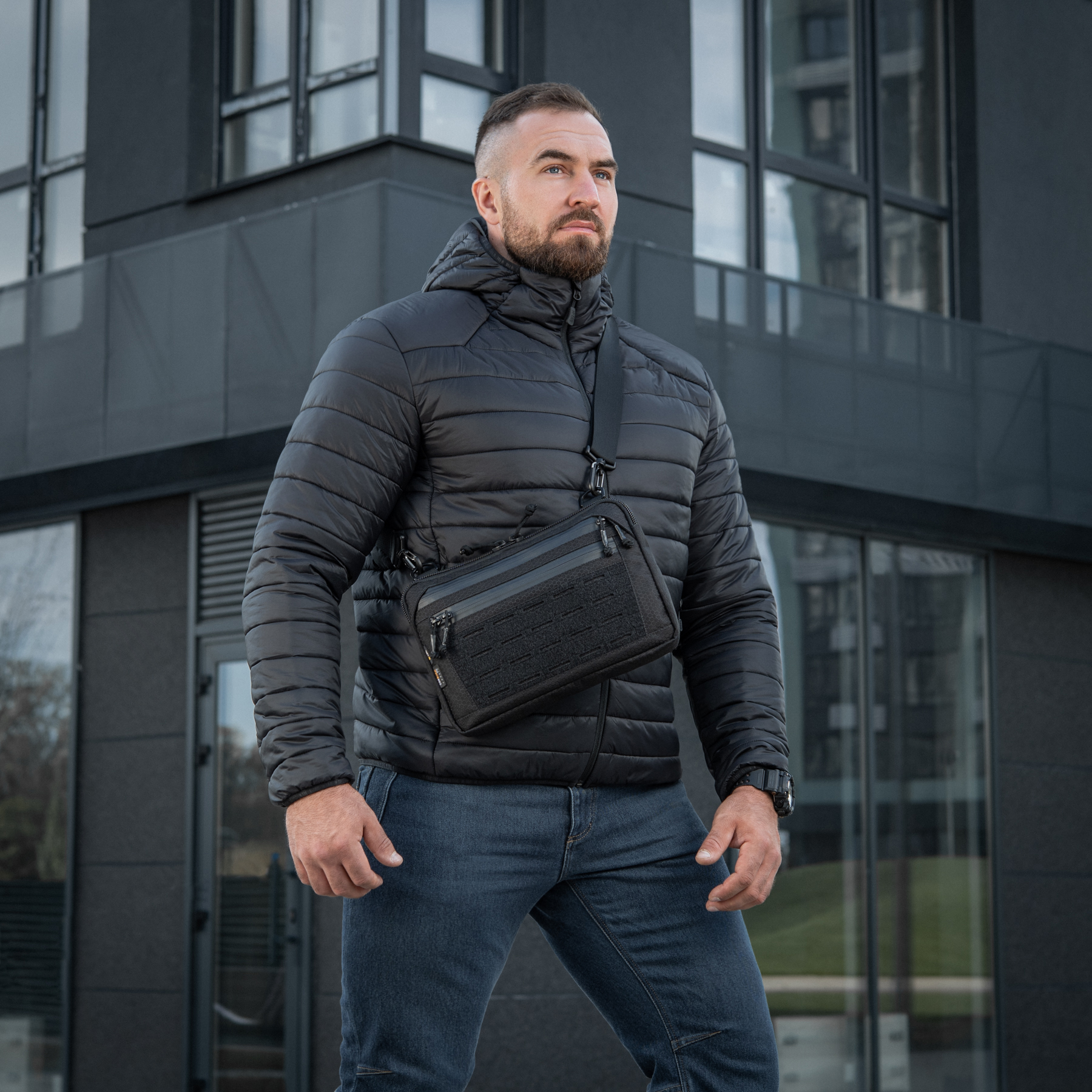 M-Tac сумка Admin Bag Medium Elite с липучкой Hex Black — 13