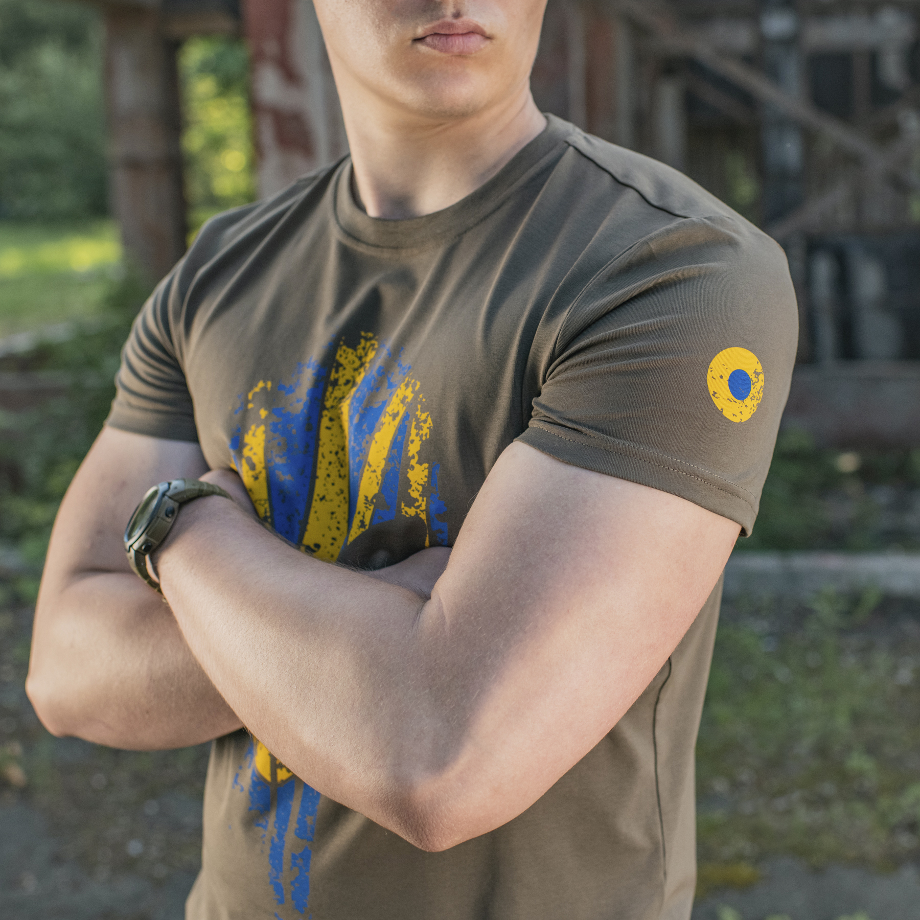 M-Tac футболка Месник Olive/Yellow/Blue — 13