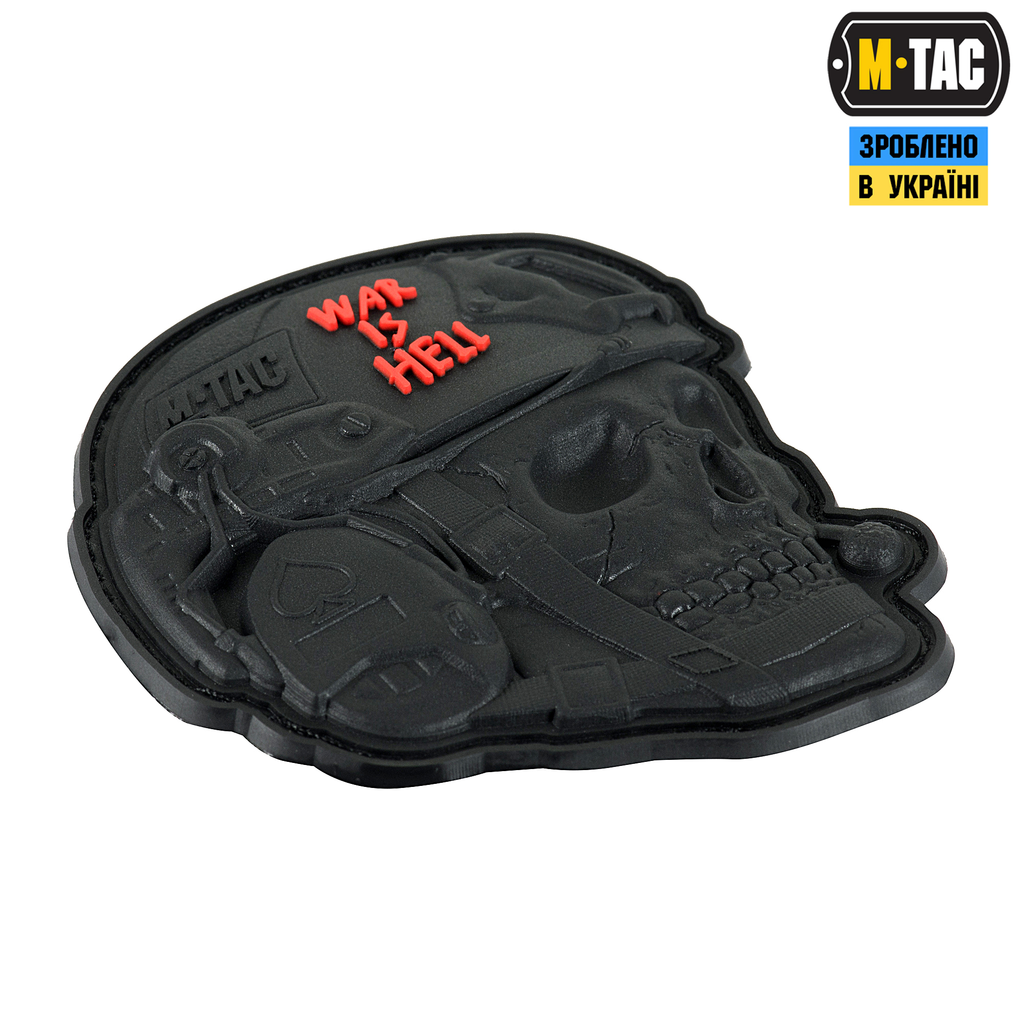 M-Tac нашивка War is Hell 3D PVC Black — 3
