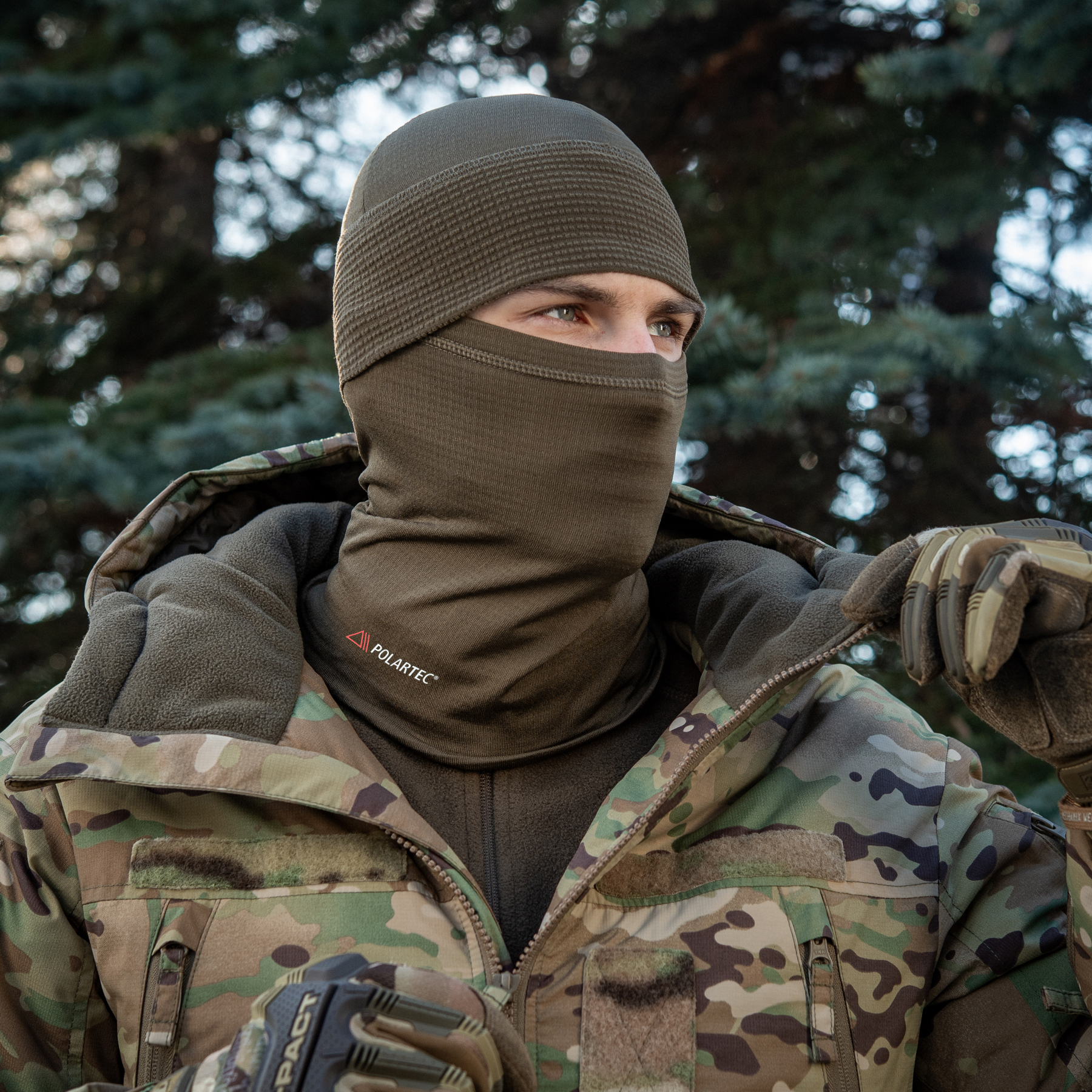 M-Tac шарф-труба Polartec Power Grid Dark Olive — 9