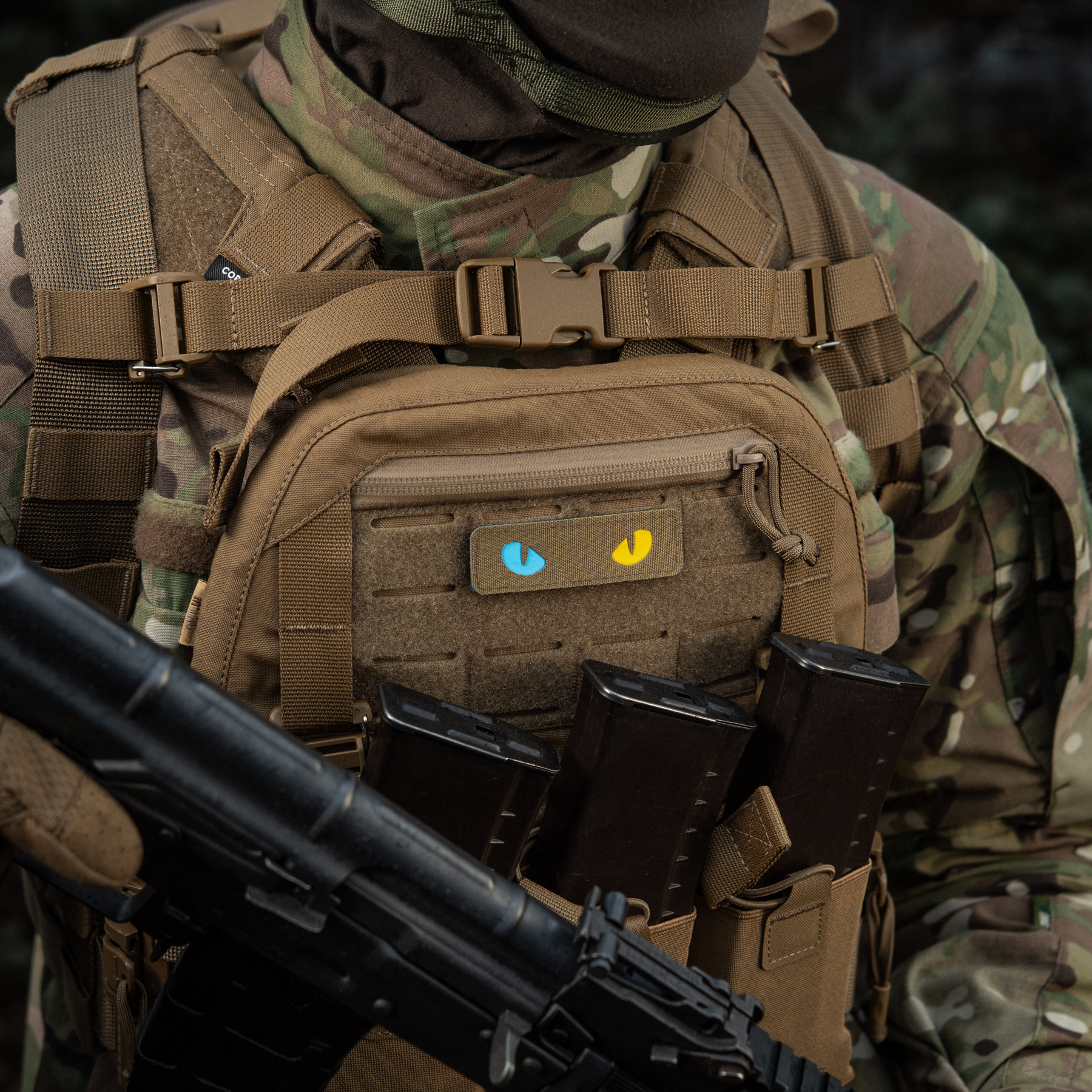 M-Tac нашивка Cat Eyes Laser Cut Coyote/Yellow/Blue/GID — 7