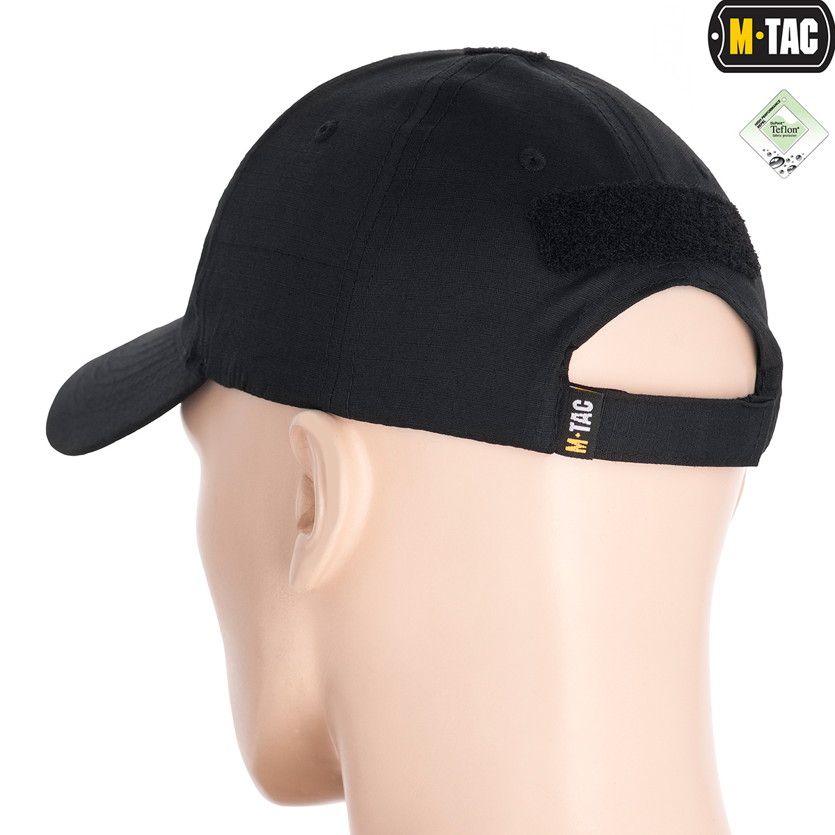 M-Tac бейсболка с липучкой Flex рип-стоп Black — 4