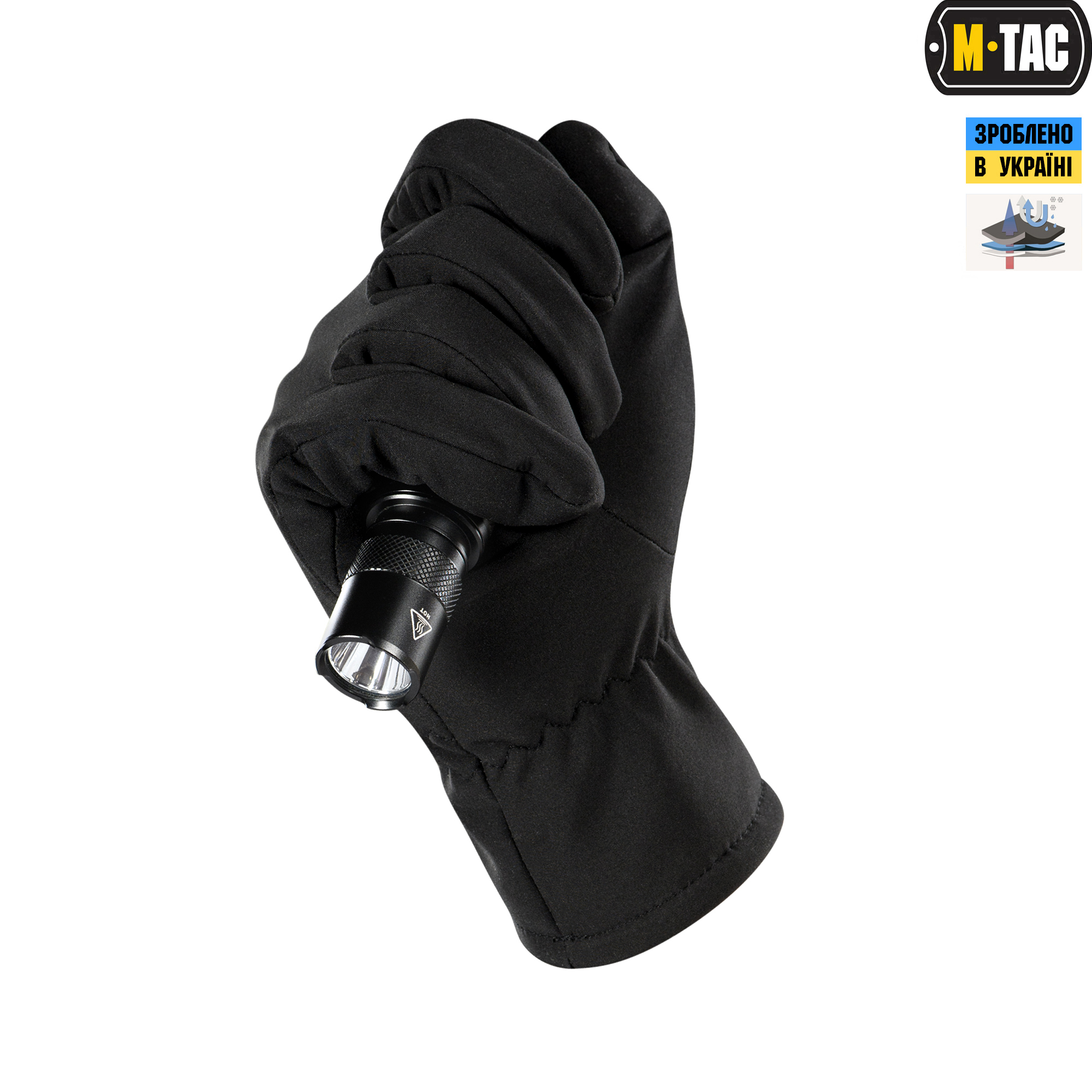 M-Tac перчатки демисезонные Soft Shell Black — 6