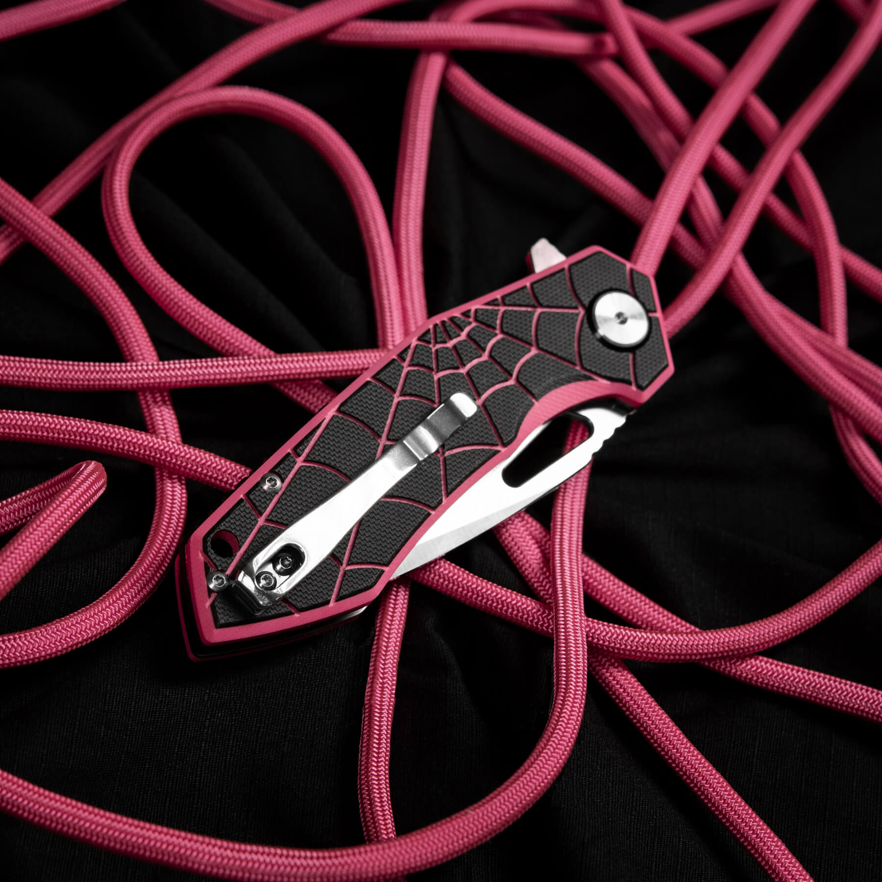 M-Tac нож складной Type 12 Spider Web Black/Pink/Steel — 14