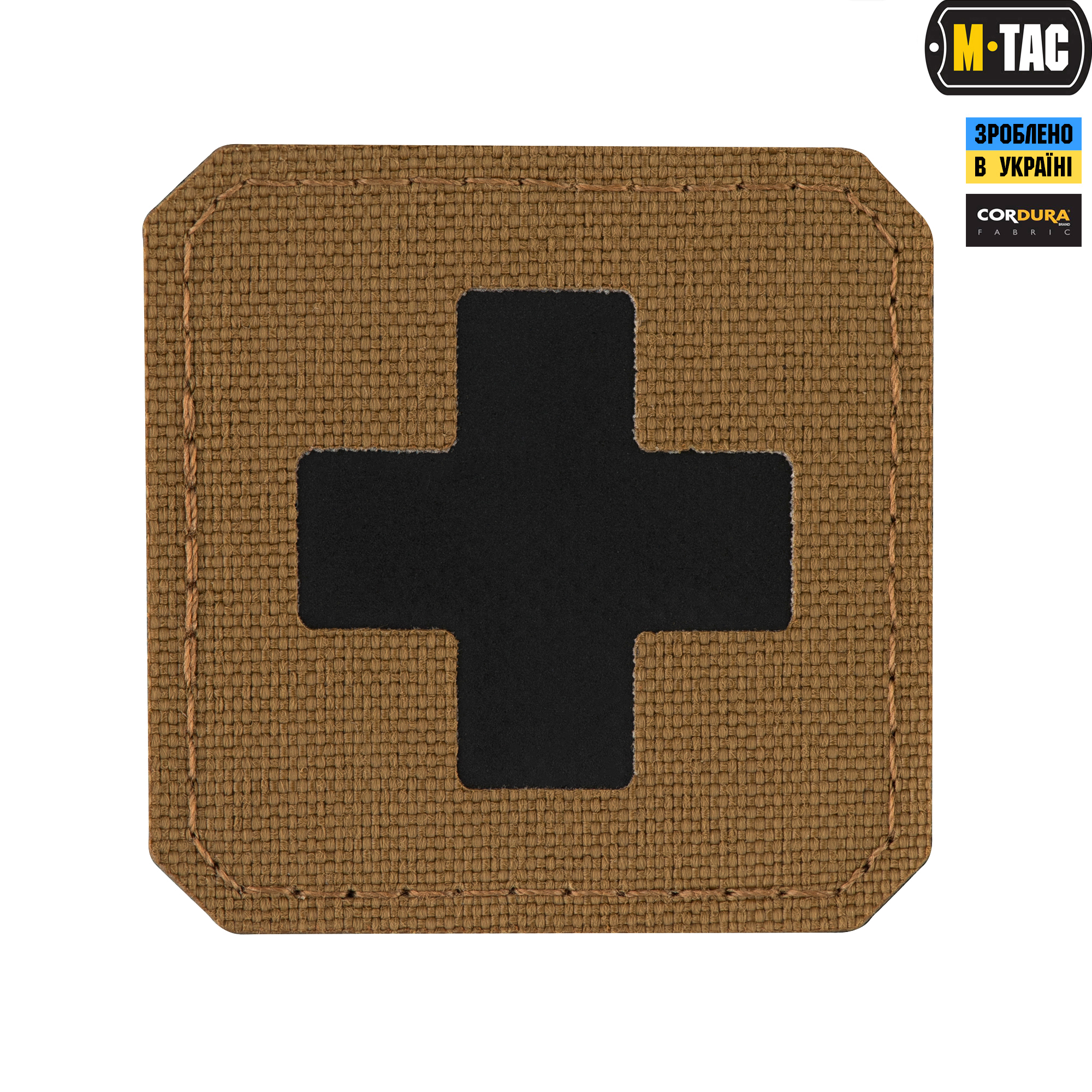 M-Tac нашивка Medic Cross Laser Cut Coyote/Black — 2