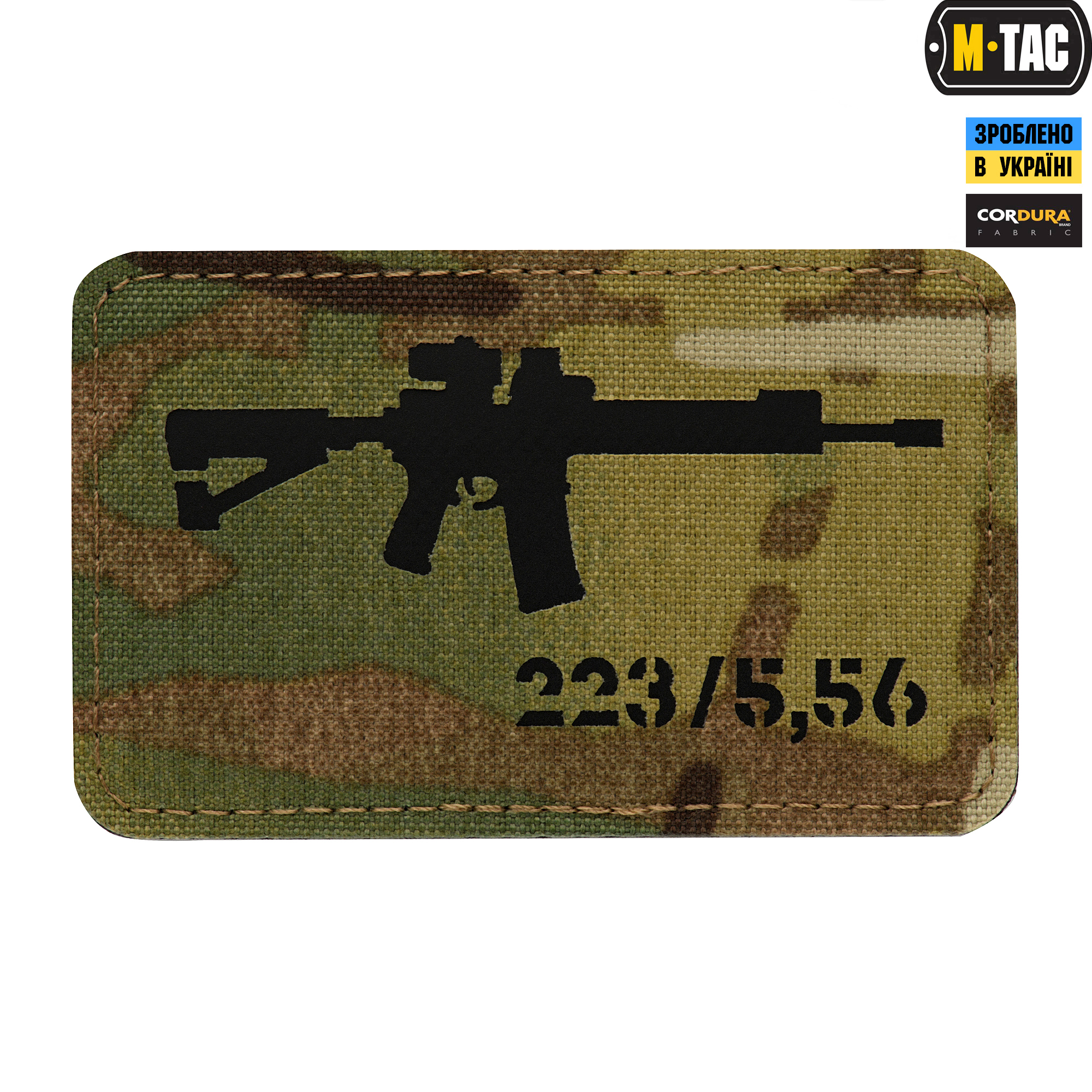 M-Tac нашивка AR-15 .223/5,56 Laser Cut Multicam/Black — 2