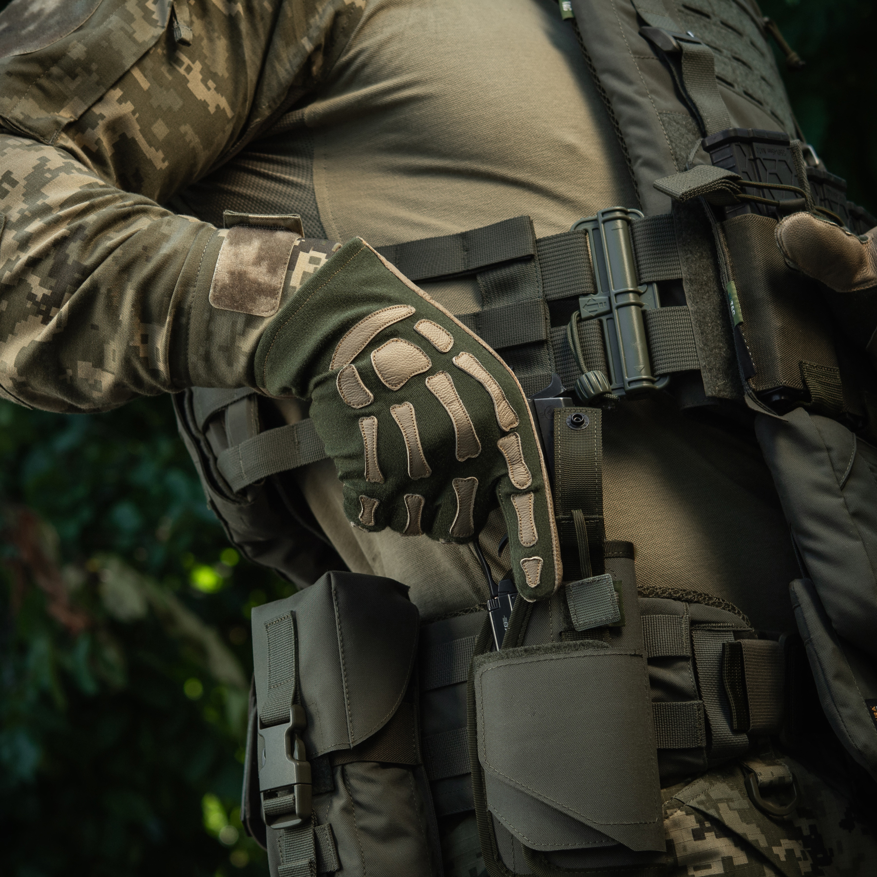 M-Tac перчатки Skeleton Nomex Olive/Coyote — 15