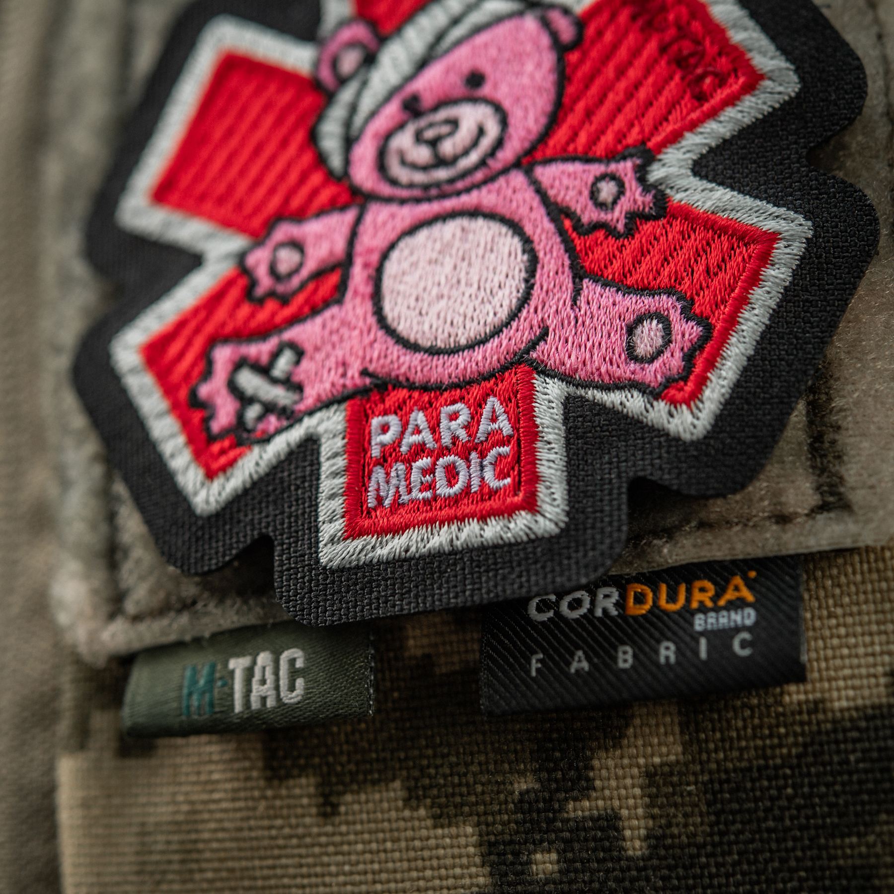M-Tac нашивка Paramedic Ведмідь (вышивка) Pink/Black — 8