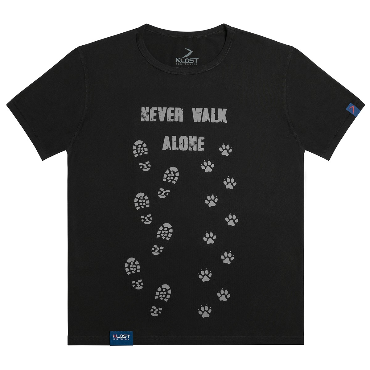 Klost футболка Never Walk Alone чорна
