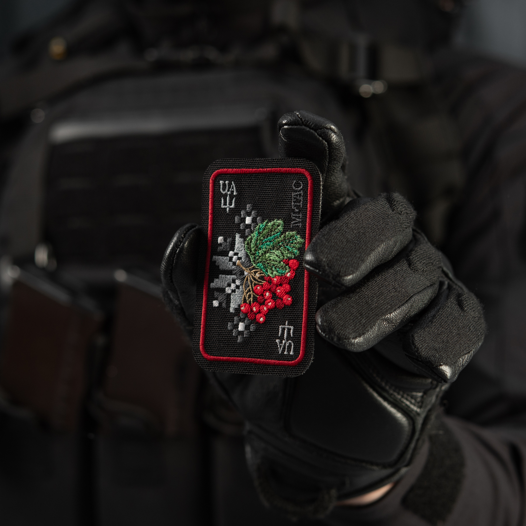 M-Tac нашивка Орнамент Калина (вышивка) Black/Red — 7
