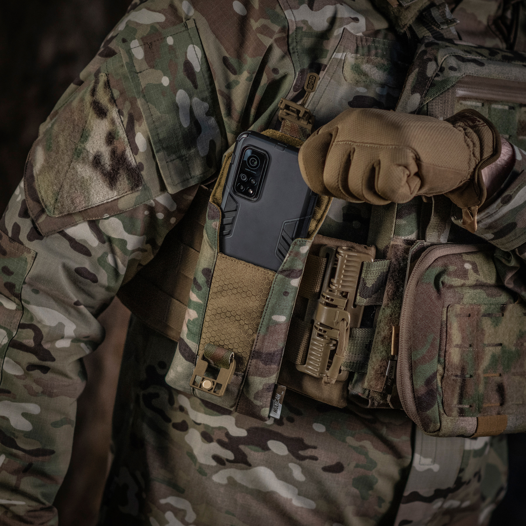 M-Tac подсумок для смартфона Elite Large Hex Multicam/Coyote — 15