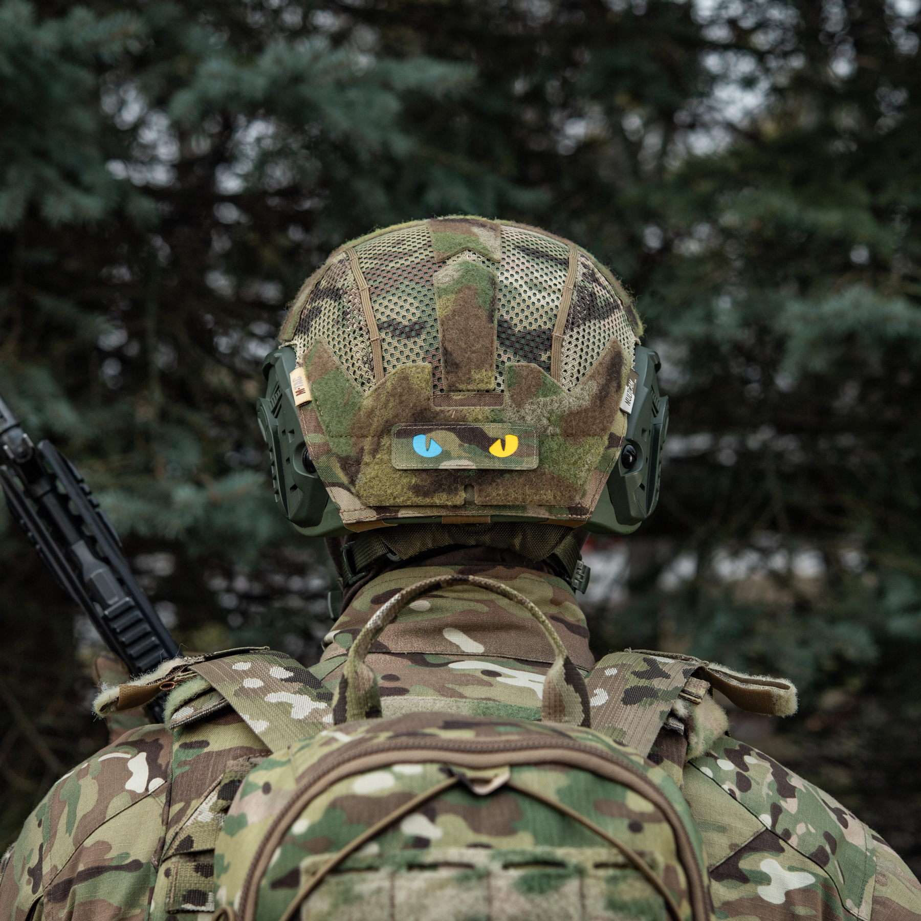 M-Tac нашивка Cat Eyes Laser Cut Multicam/Yellow/Blue/GID — 14