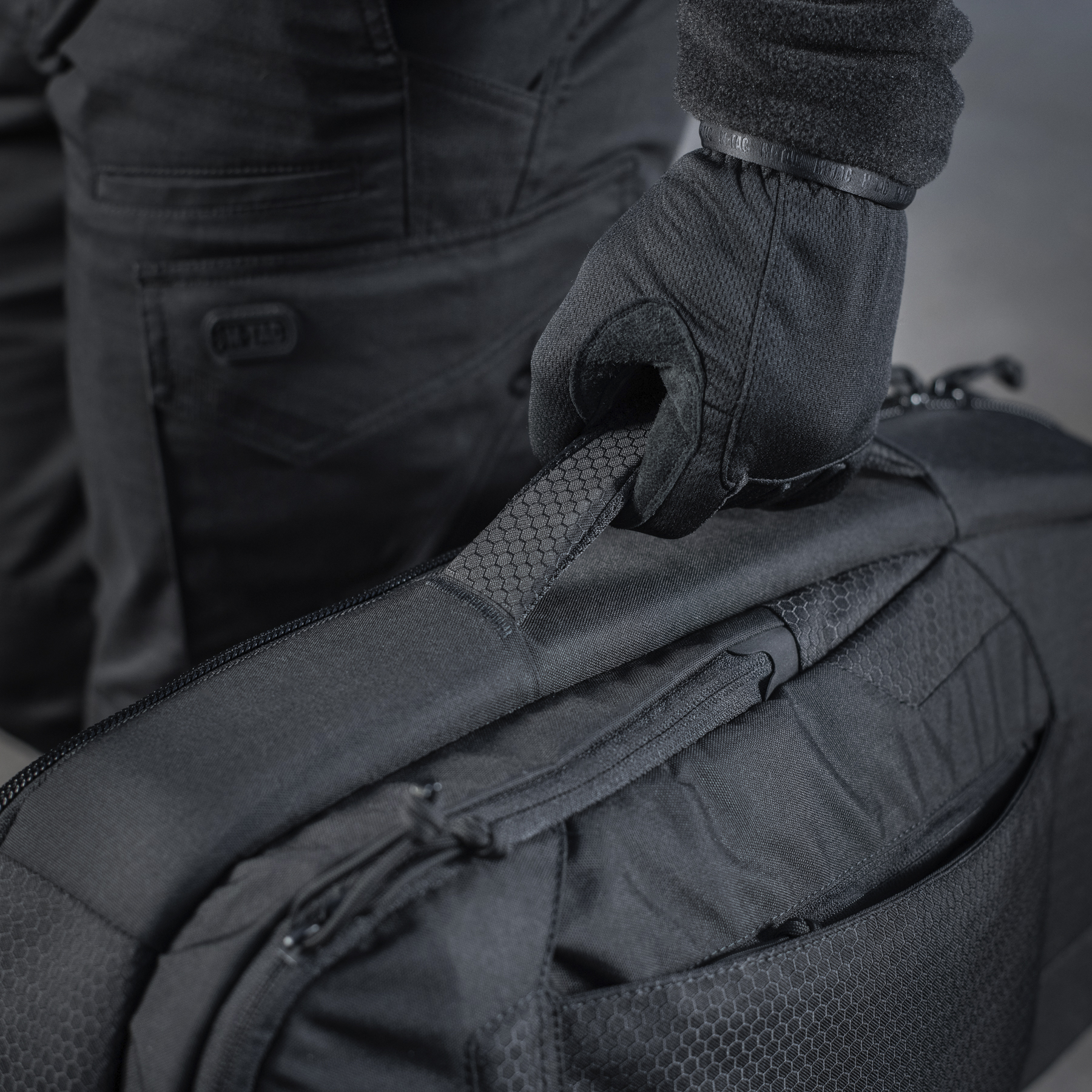 M-Tac рюкзак однолямочный Agent Elite Hex Black — 15