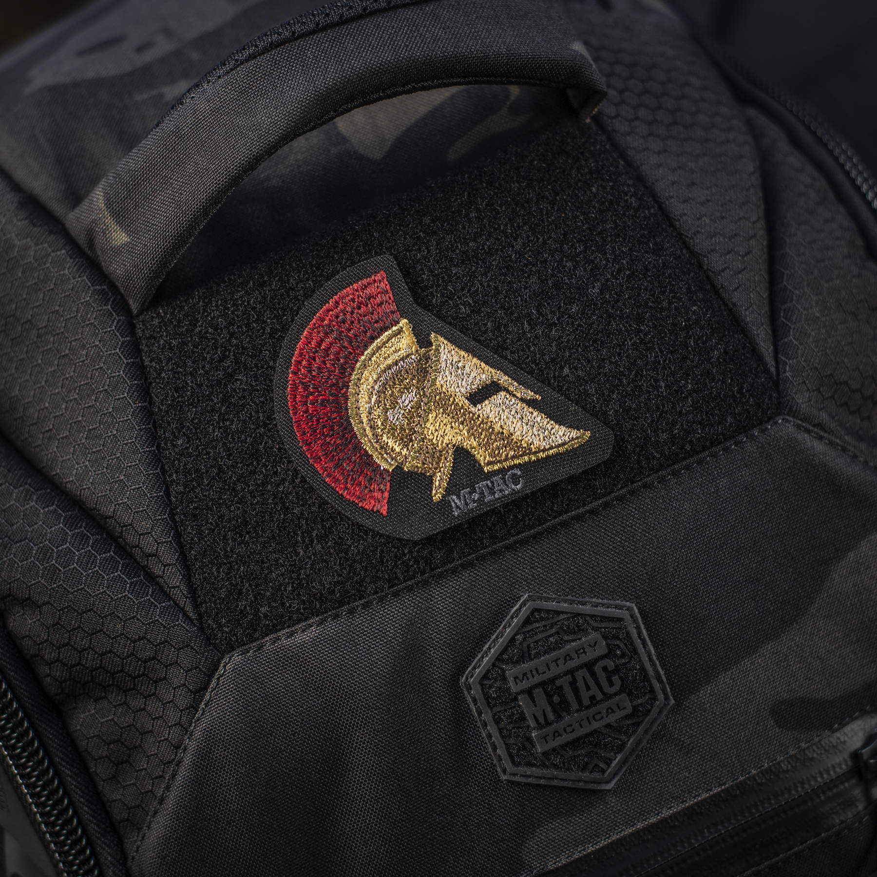 M-Tac нашивка Spartan Helmet (вышивка) Black — 8