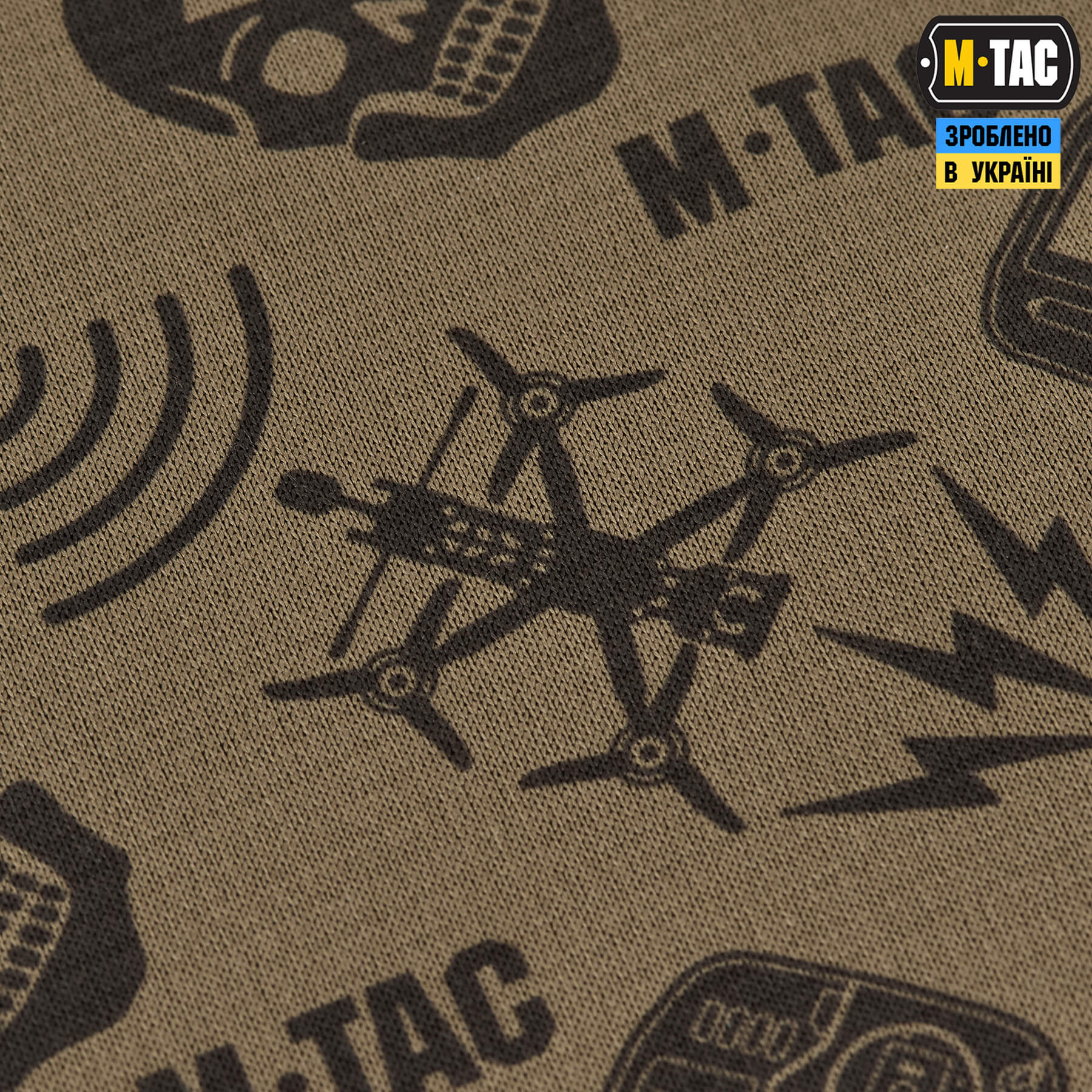 M-Tac шарф-труба микрофлис Drone Pattern Tan — 6