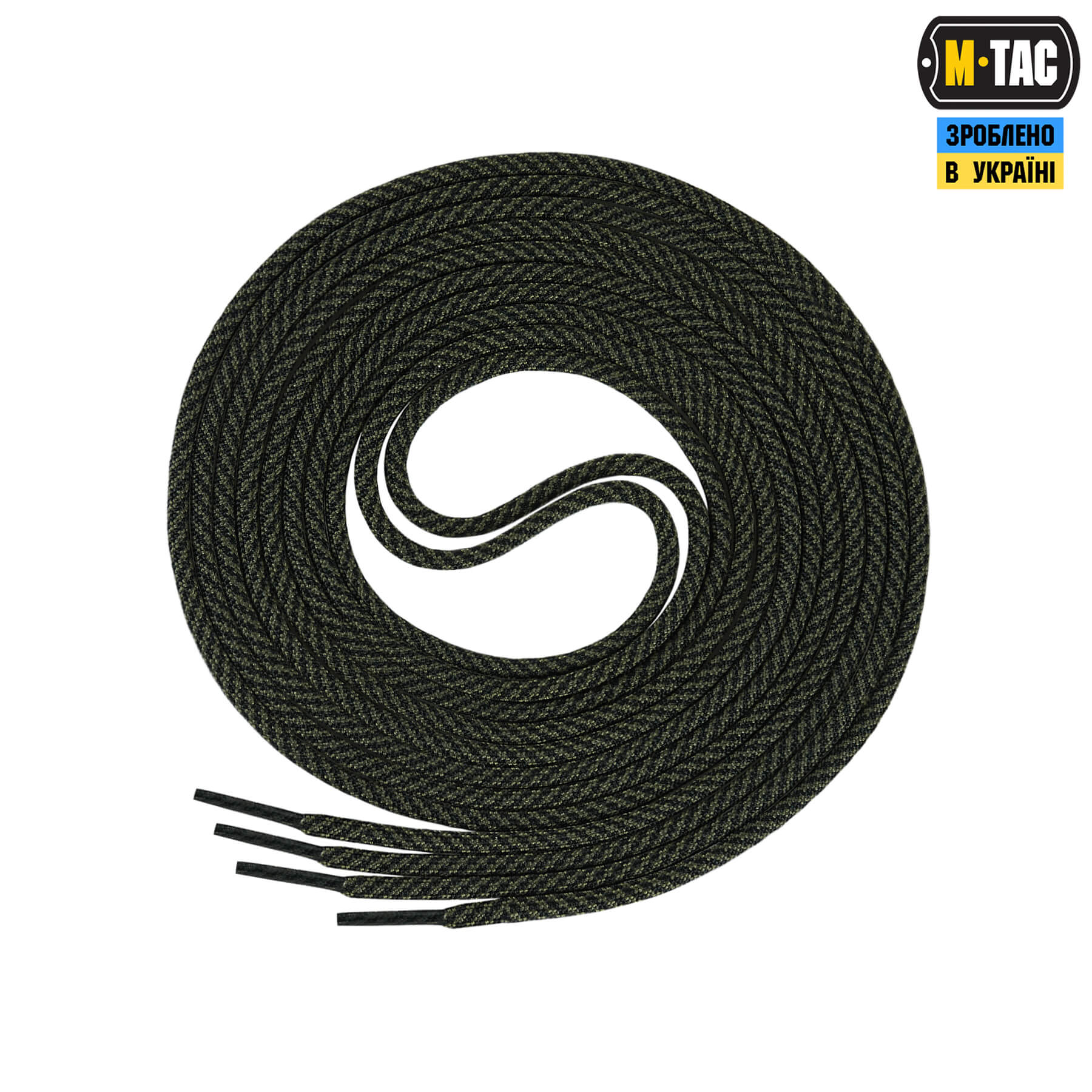 M-Tac шнурки Mil-Spec Nylon Black/Od Green — 4