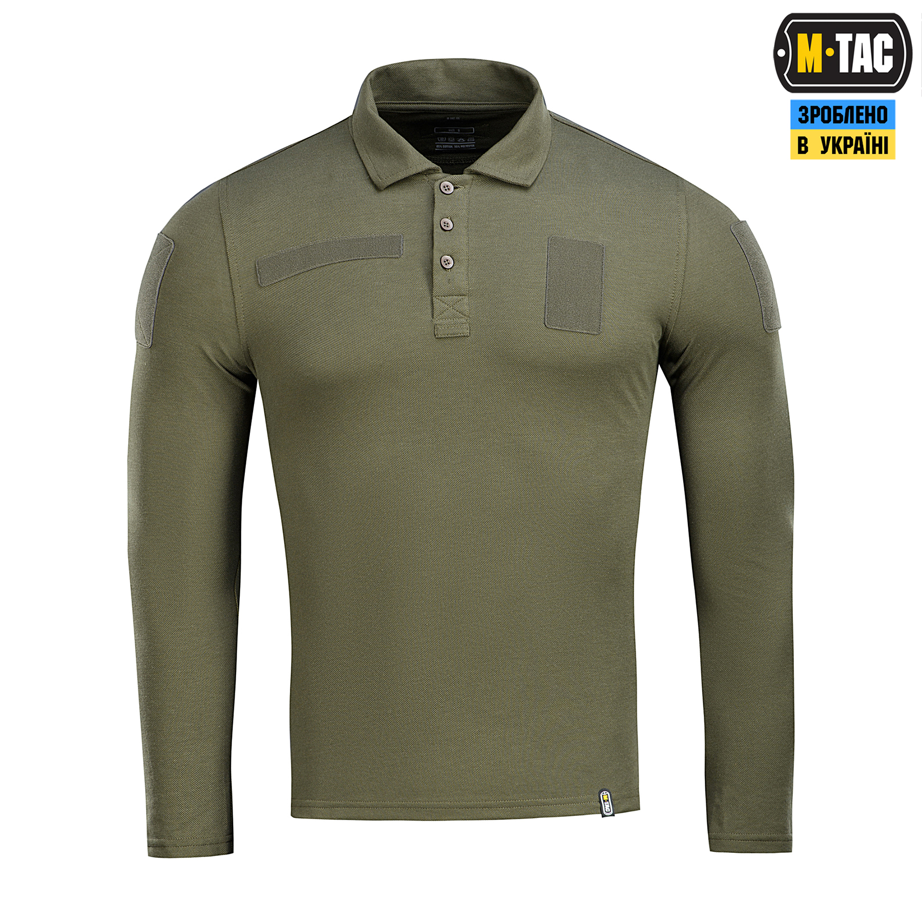 M-Tac поло тактическое длинный рукав 65/35 Army Olive — 3