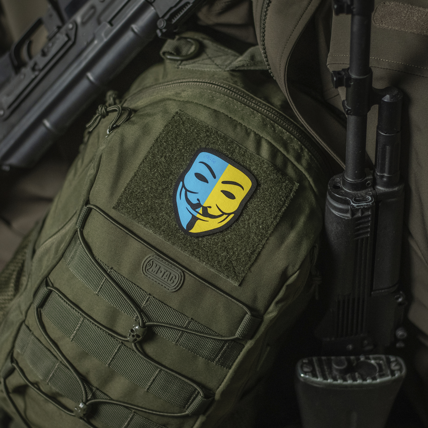 M-Tac нашивка Anonymous Black/Yellow/Blue — 5
