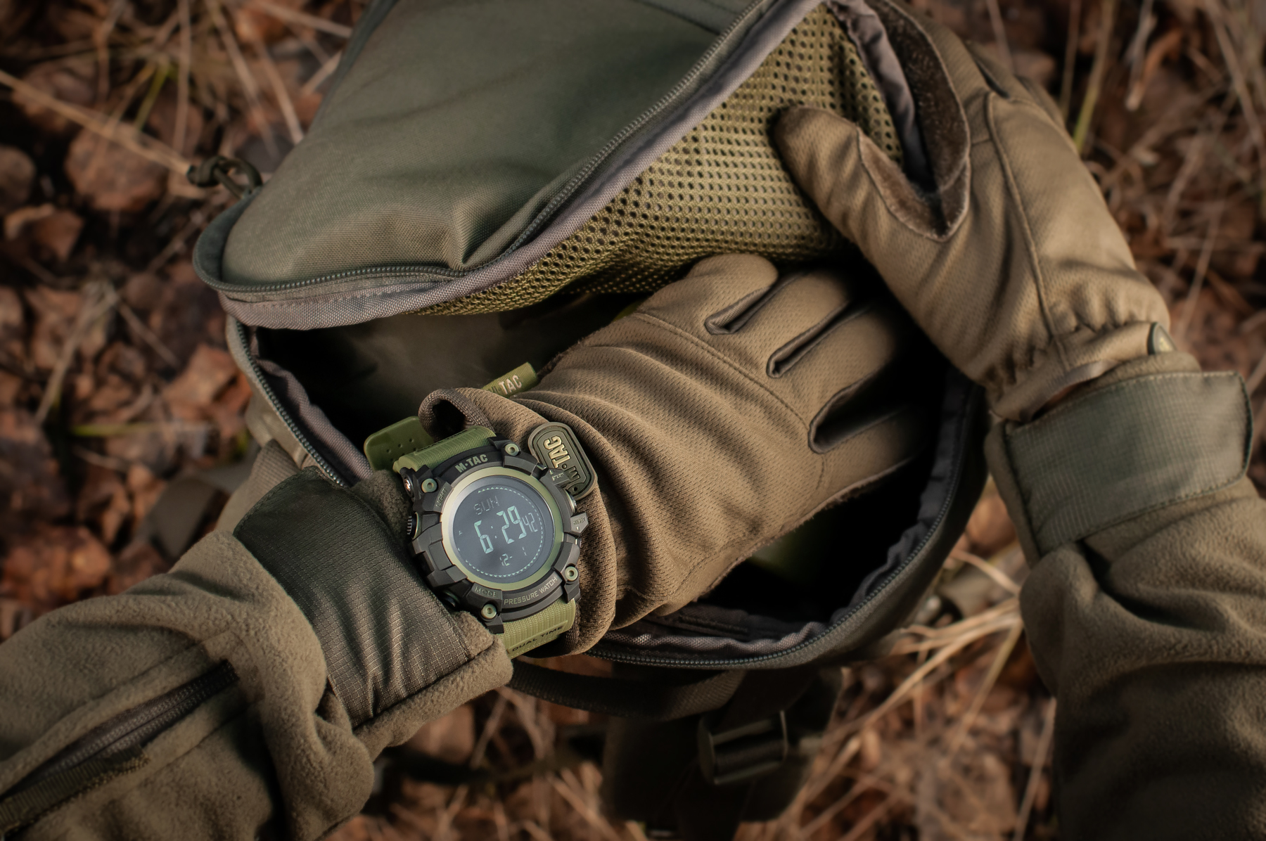 M-Tac часы тактические Adventure Black/Olive — 8