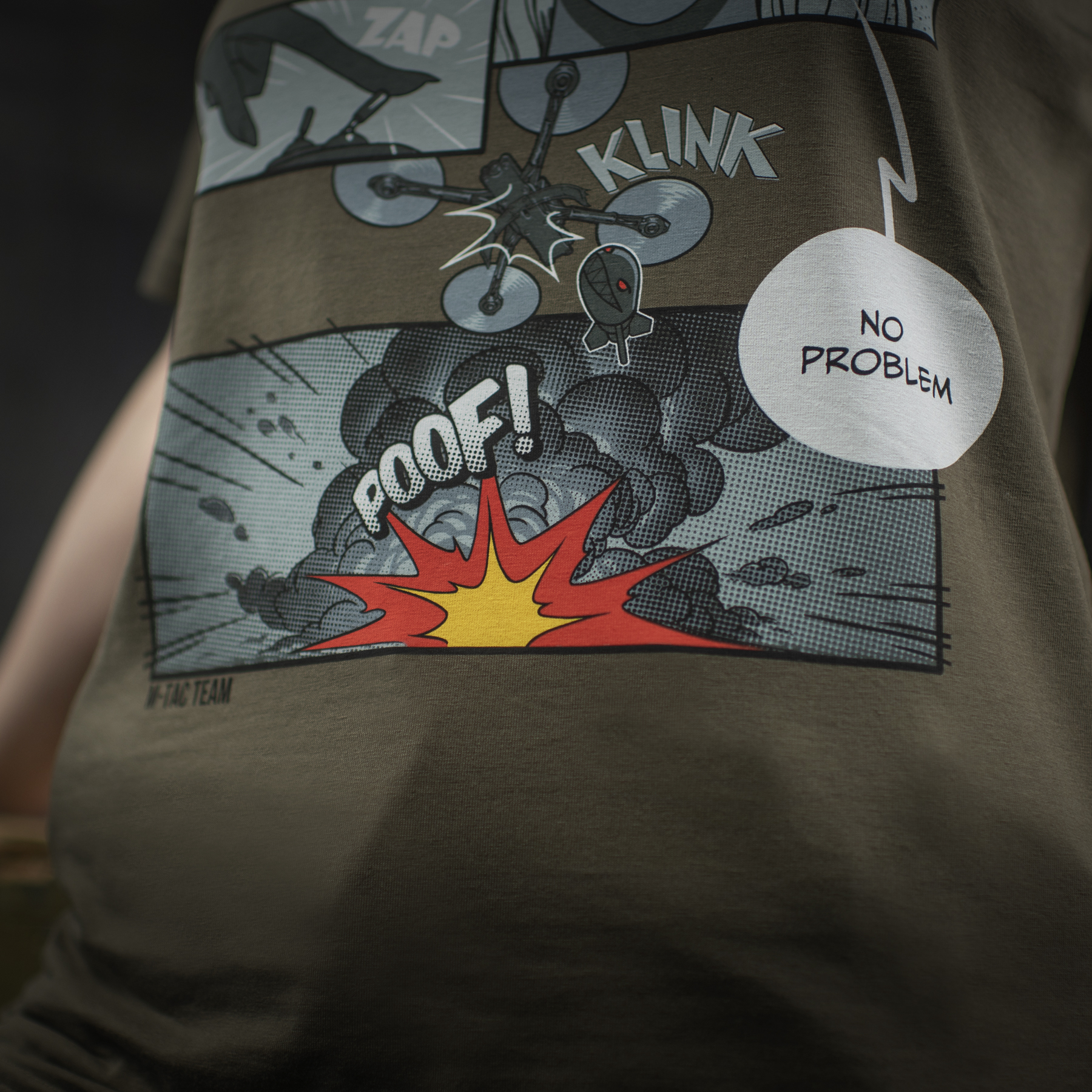 M-Tac футболка Comics Drone Girl Dark Olive — 18