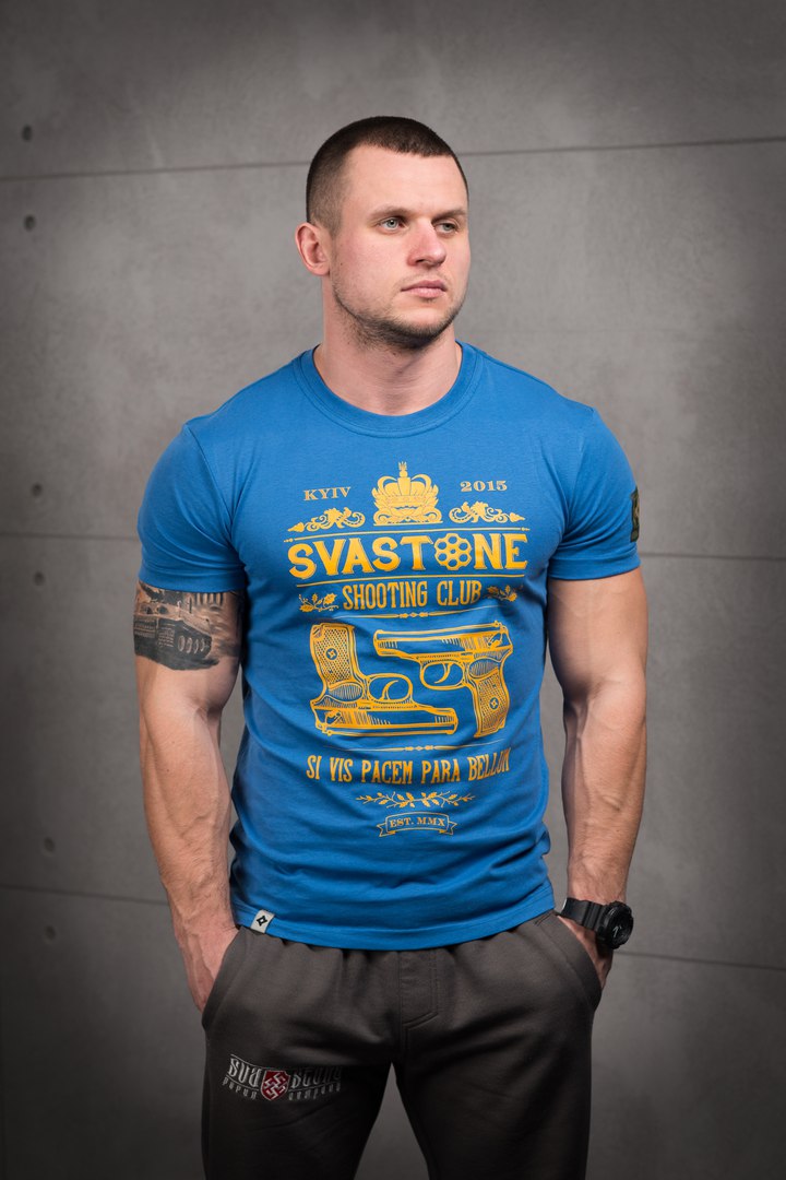 SvaStone футболка Para Bellum блакитна