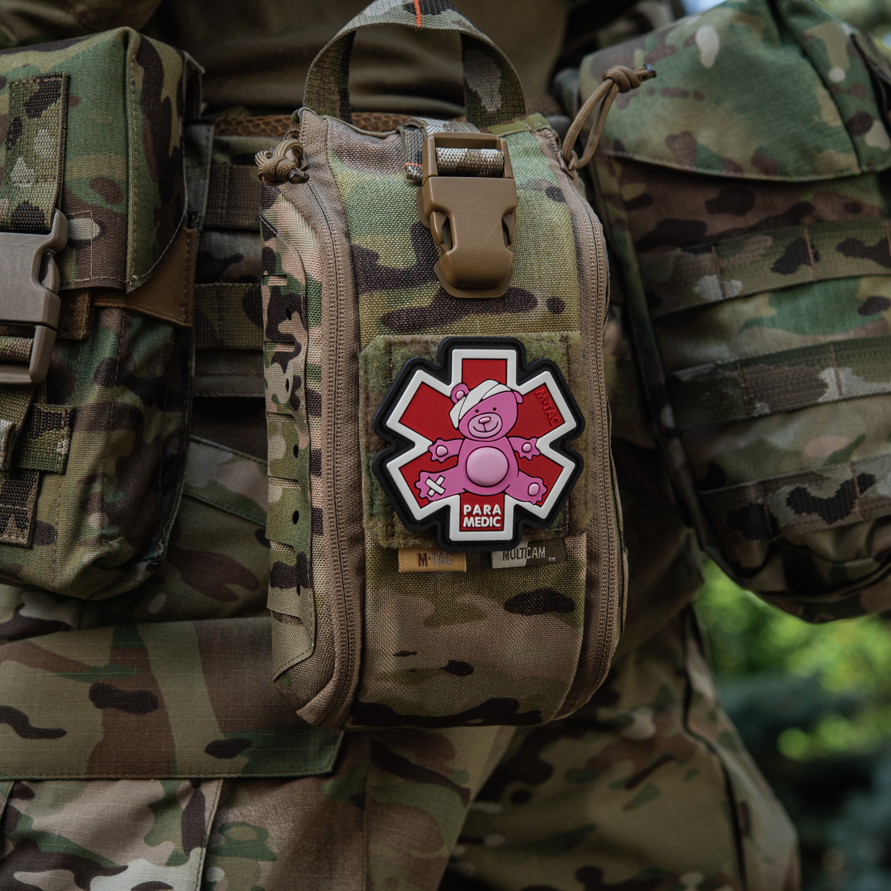M-Tac нашивка Paramedic Ведмідь (PVC) Pink/Black — 5