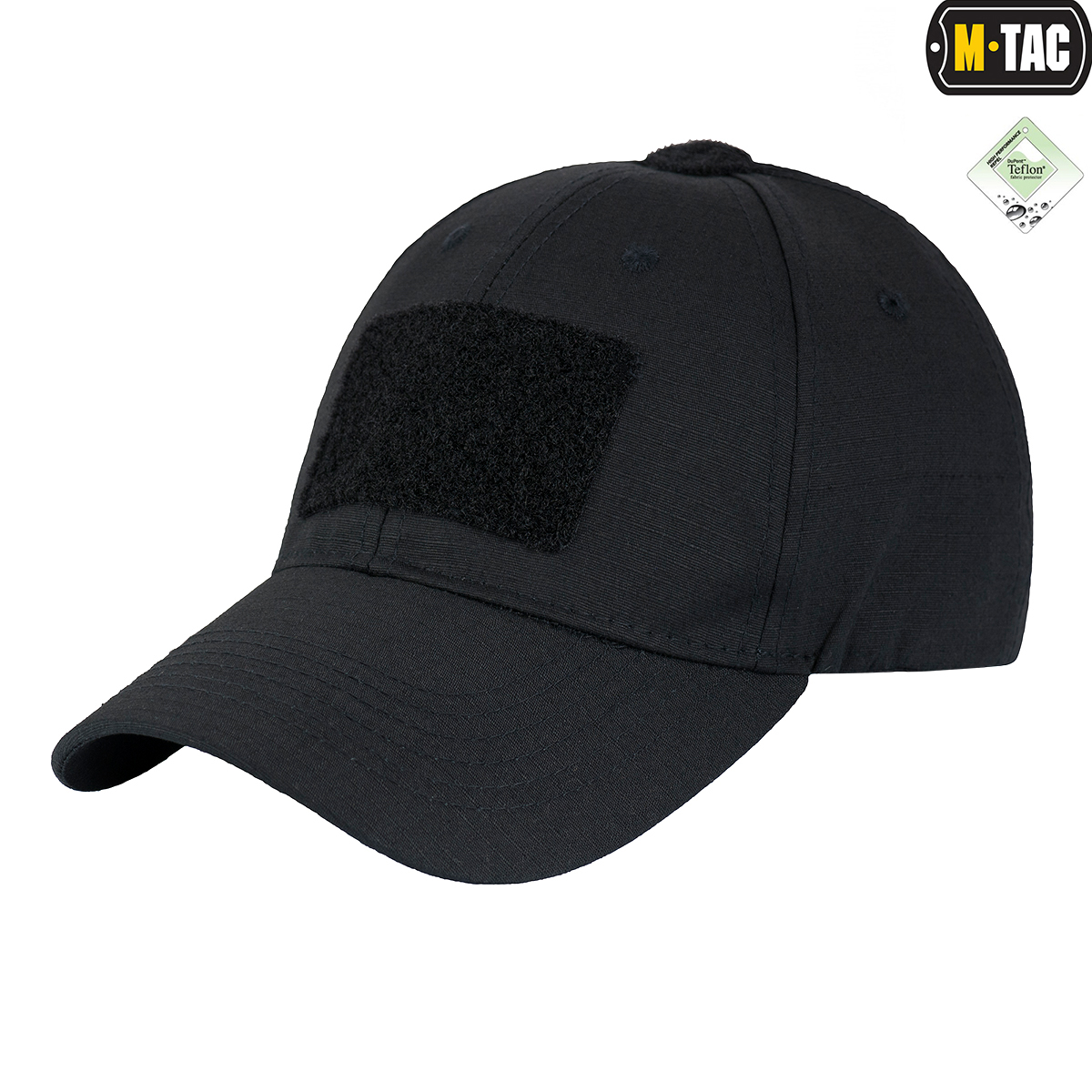 M-Tac бейсболка с липучкой Flex рип-стоп Black — 5