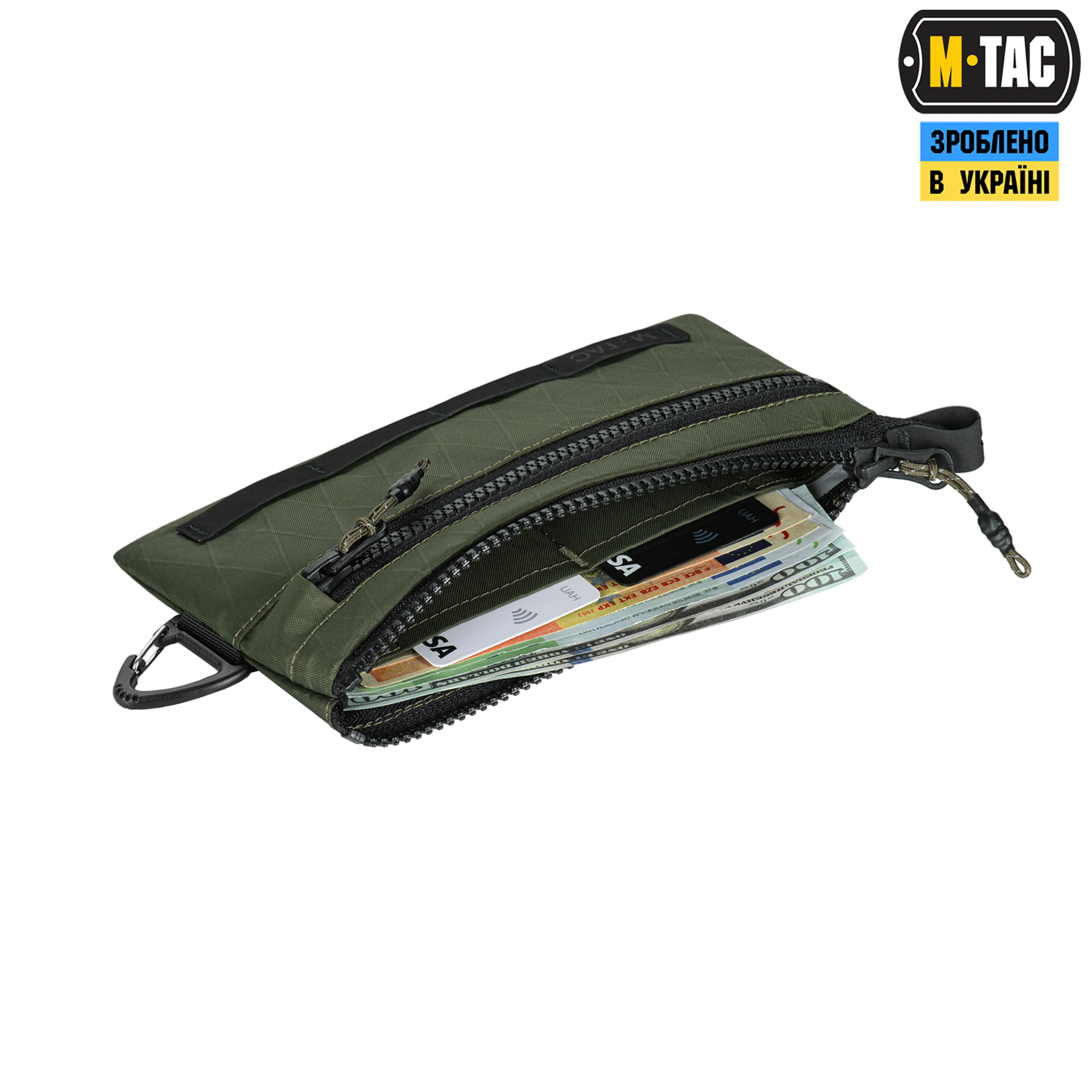 M-Tac кошелек горизонтальный с карабином X-Pac Elite Ranger Green — 7