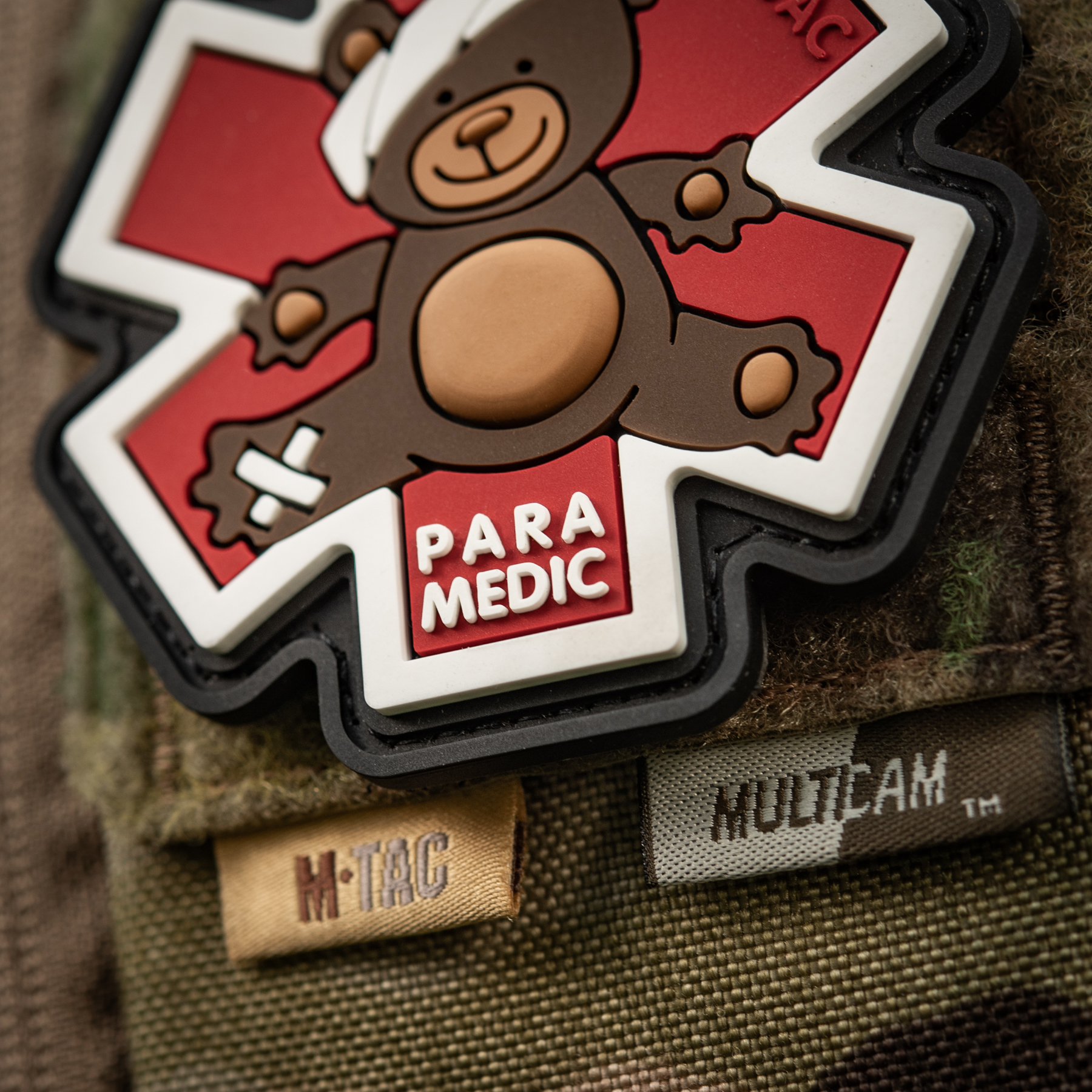 M-Tac нашивка Paramedic Ведмідь (PVC) Brown/Black — 8