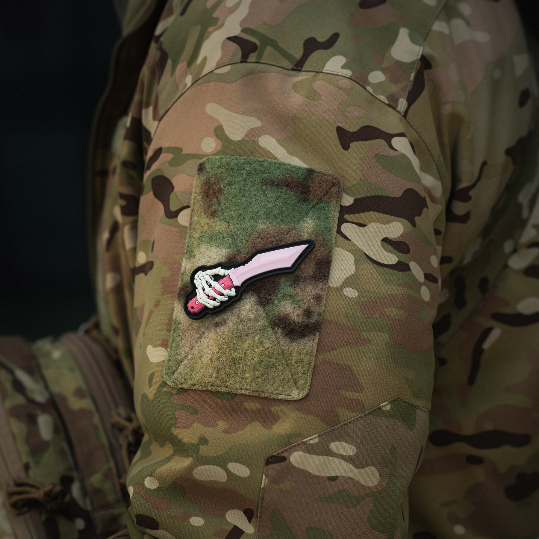 M-Tac нашивка Skeleton Knife PVC Pink — 10