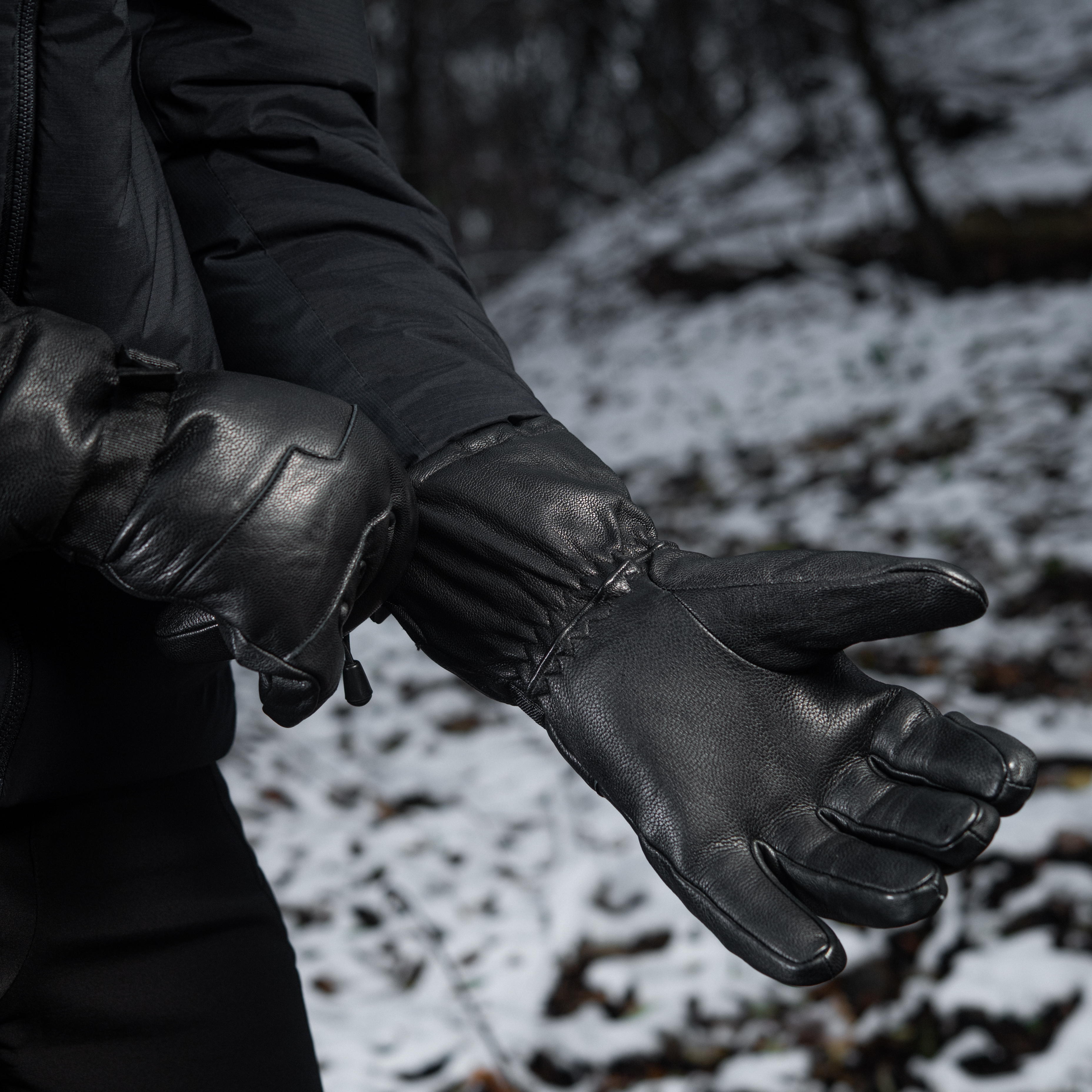 M-Tac перчатки зимние кожаные Black — 9