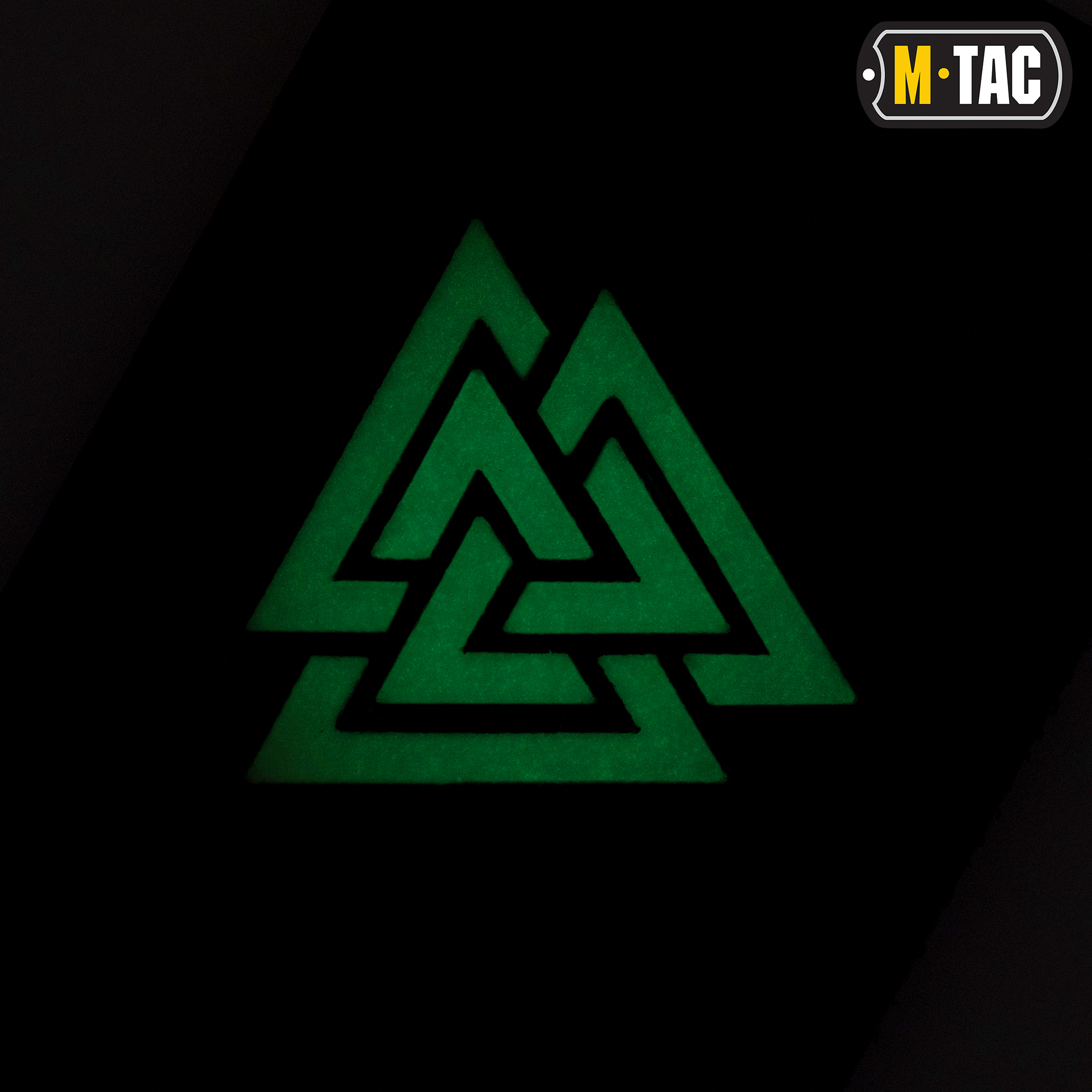 M-Tac нашивка Валькнут горизонтальная Laser Cut Black/GID — 3