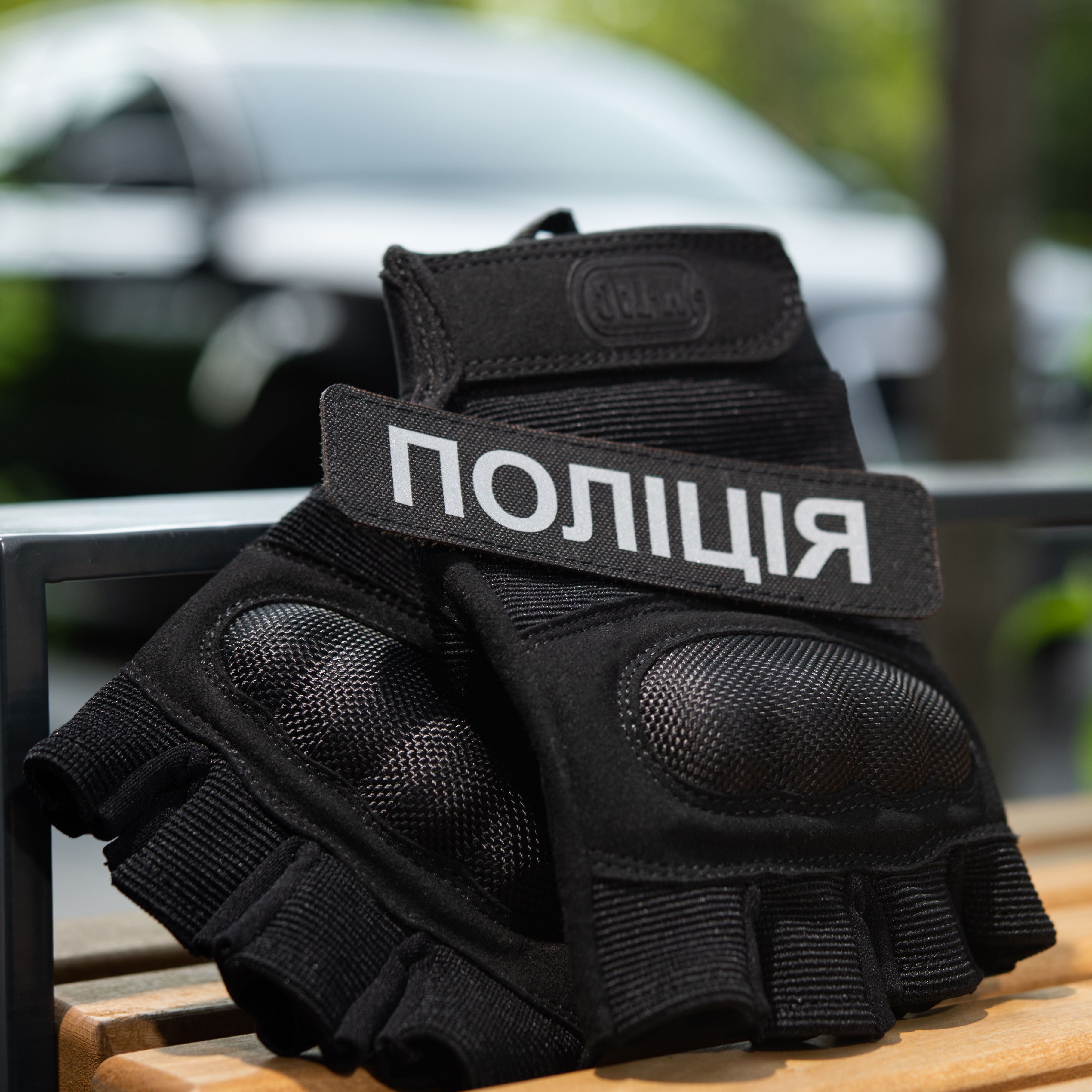 M-Tac нашивка Полиция (светоотражающая надпись) Black — 9