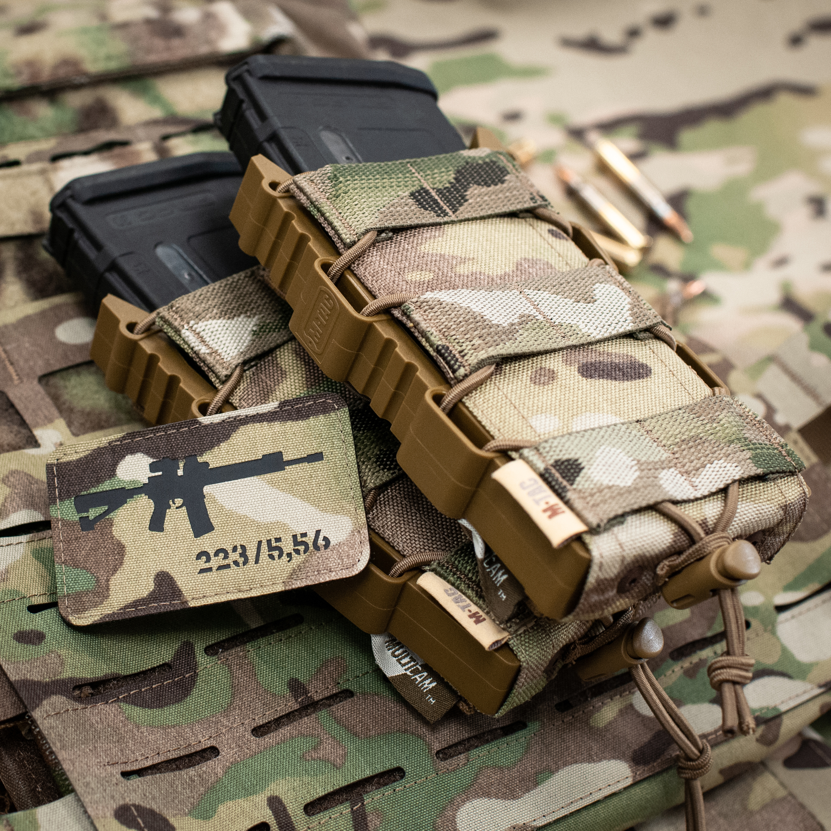 M-Tac нашивка AR-15 .223/5,56 Laser Cut Multicam/Black — 5