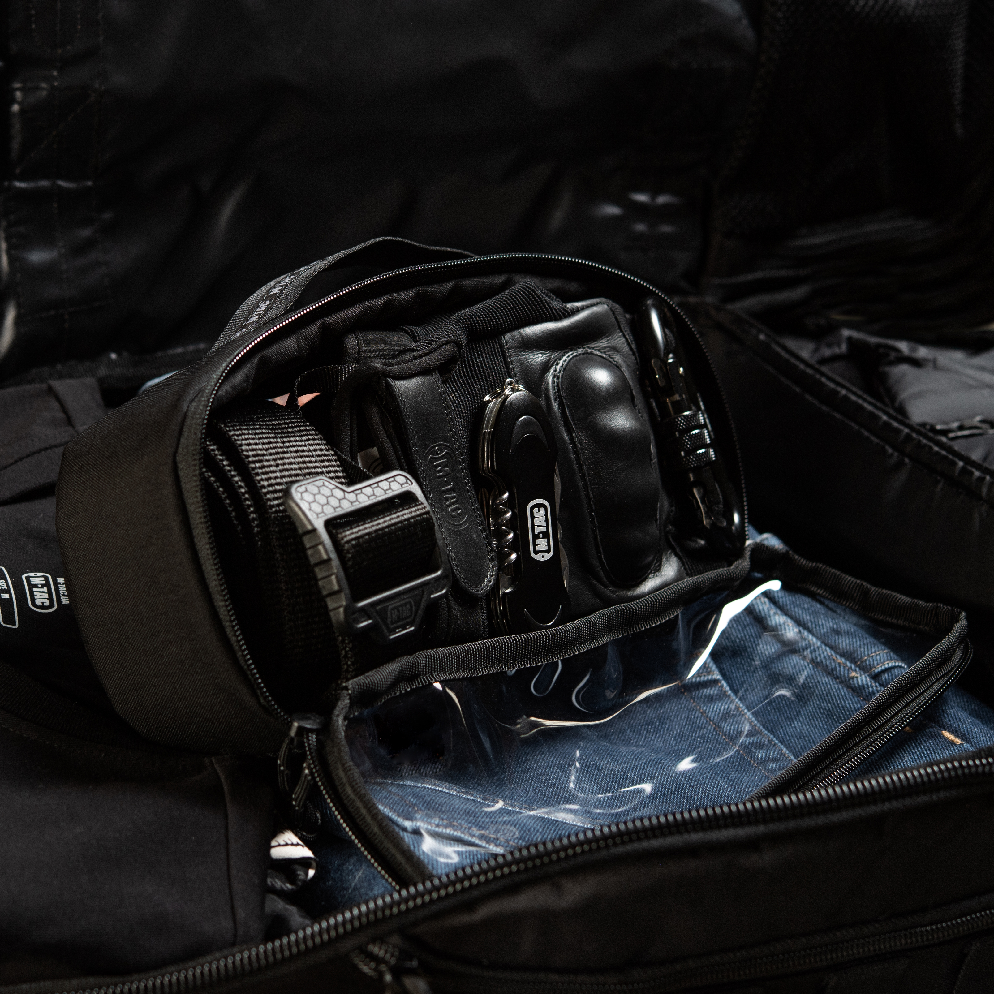 M-Tac органайзер утилитарный прозрачный Elite Medium (26х11 см) Black — 7