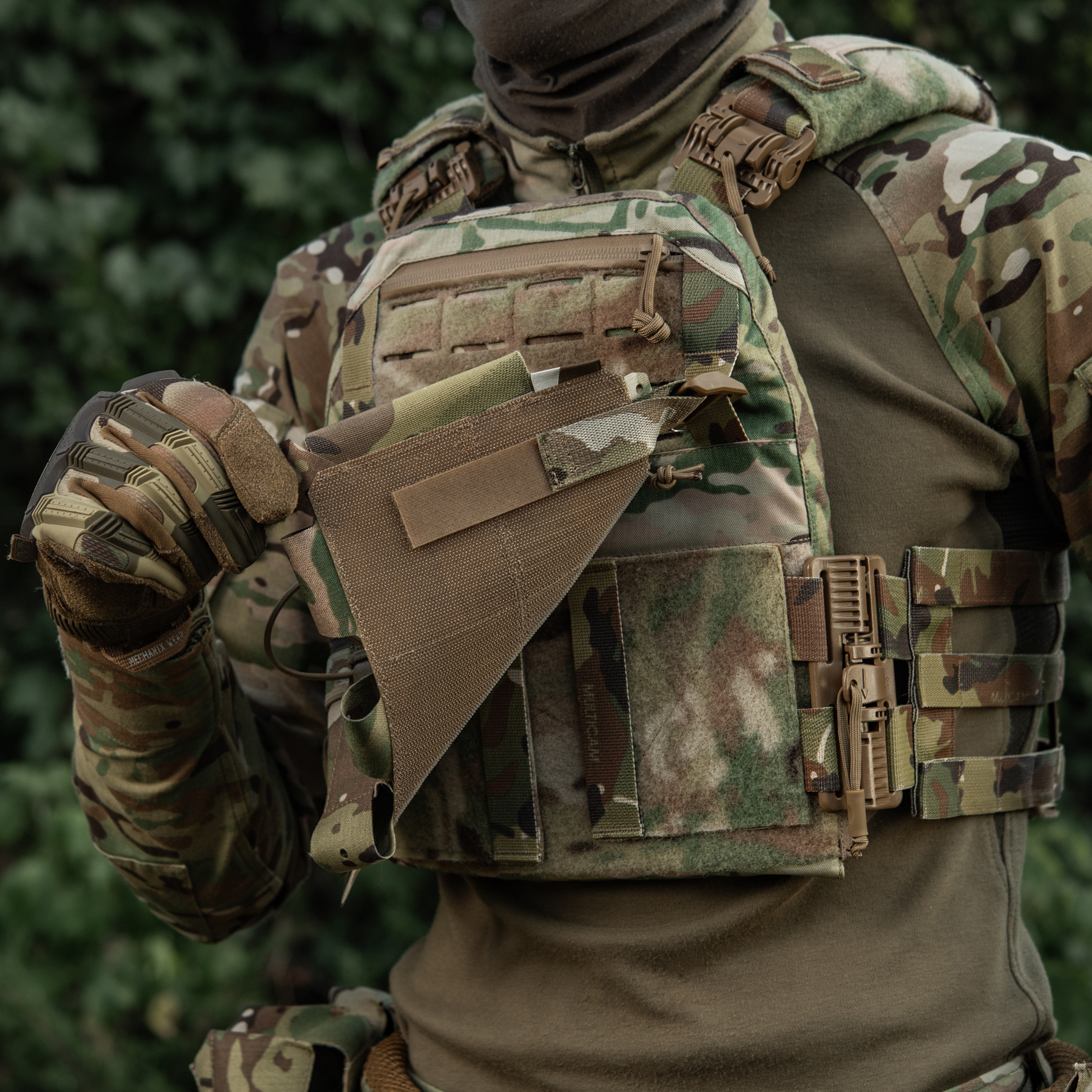 M-Tac передняя панель для плитоноски Cuirass QRS на три магазина Multicam — 27